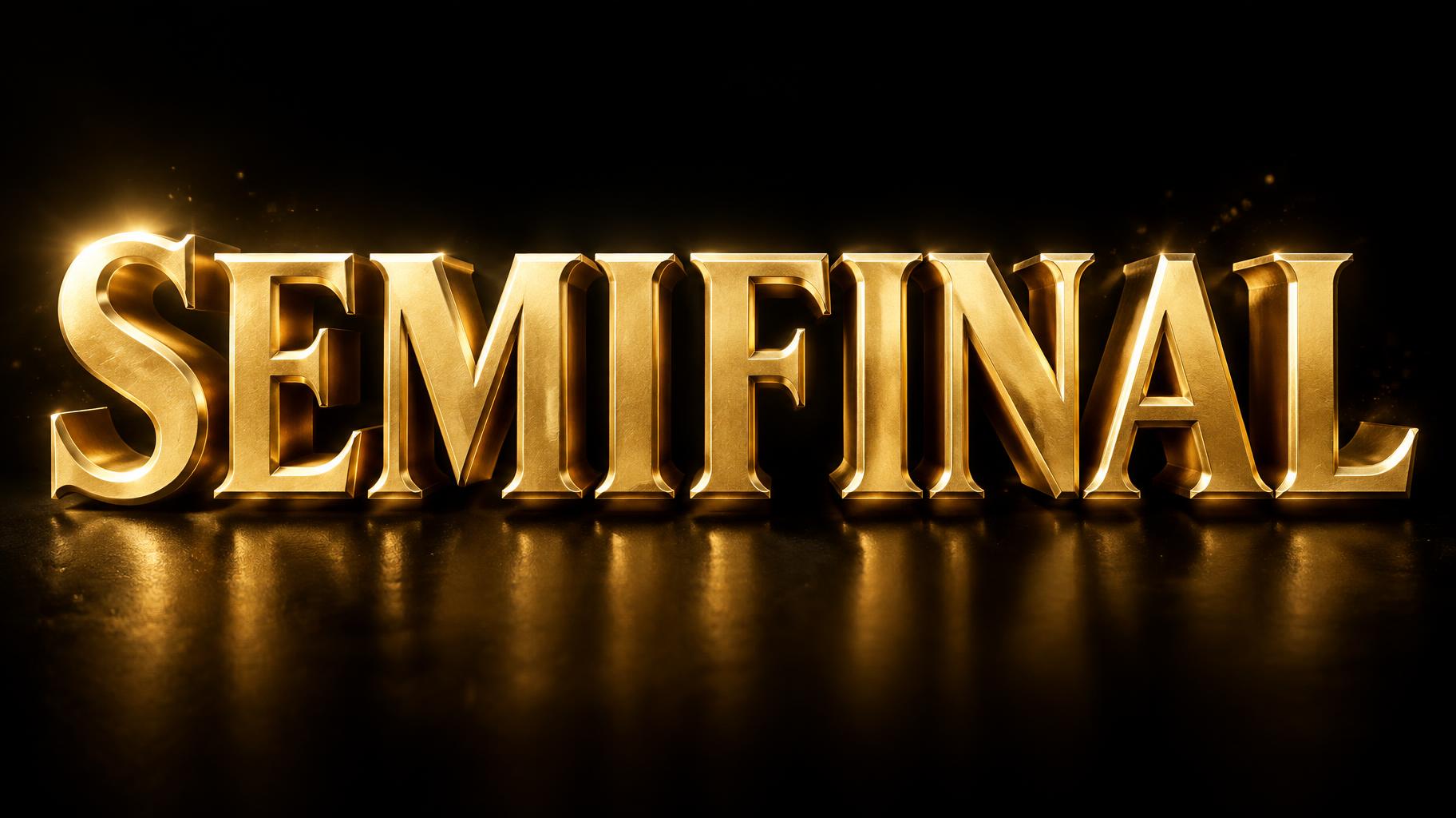 "SEMIFINAL" — 3d Bold Gold | AI Text Effect Generator