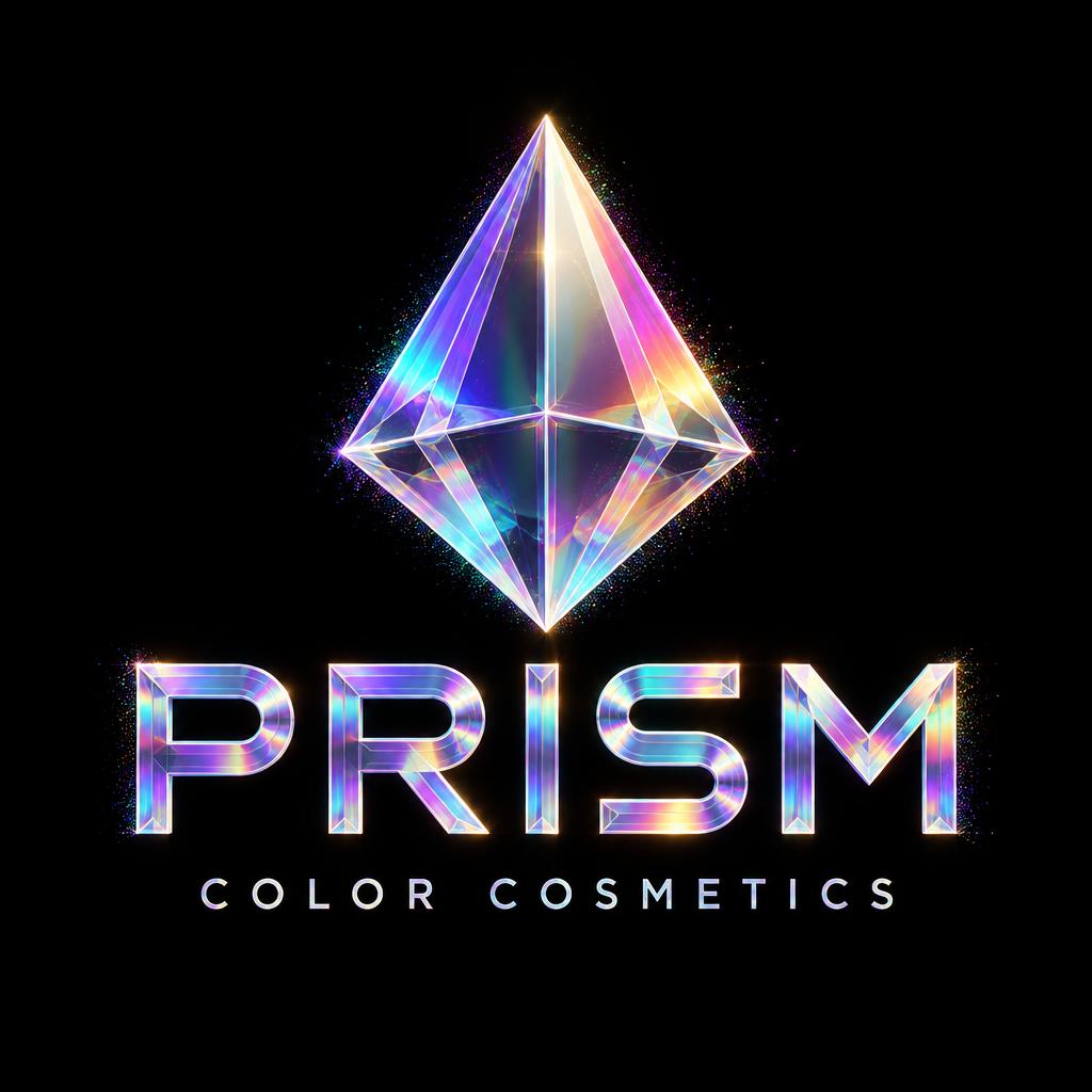"PRISM
COLOR COSMETICS" — Holographic | AI Text Effect Generator