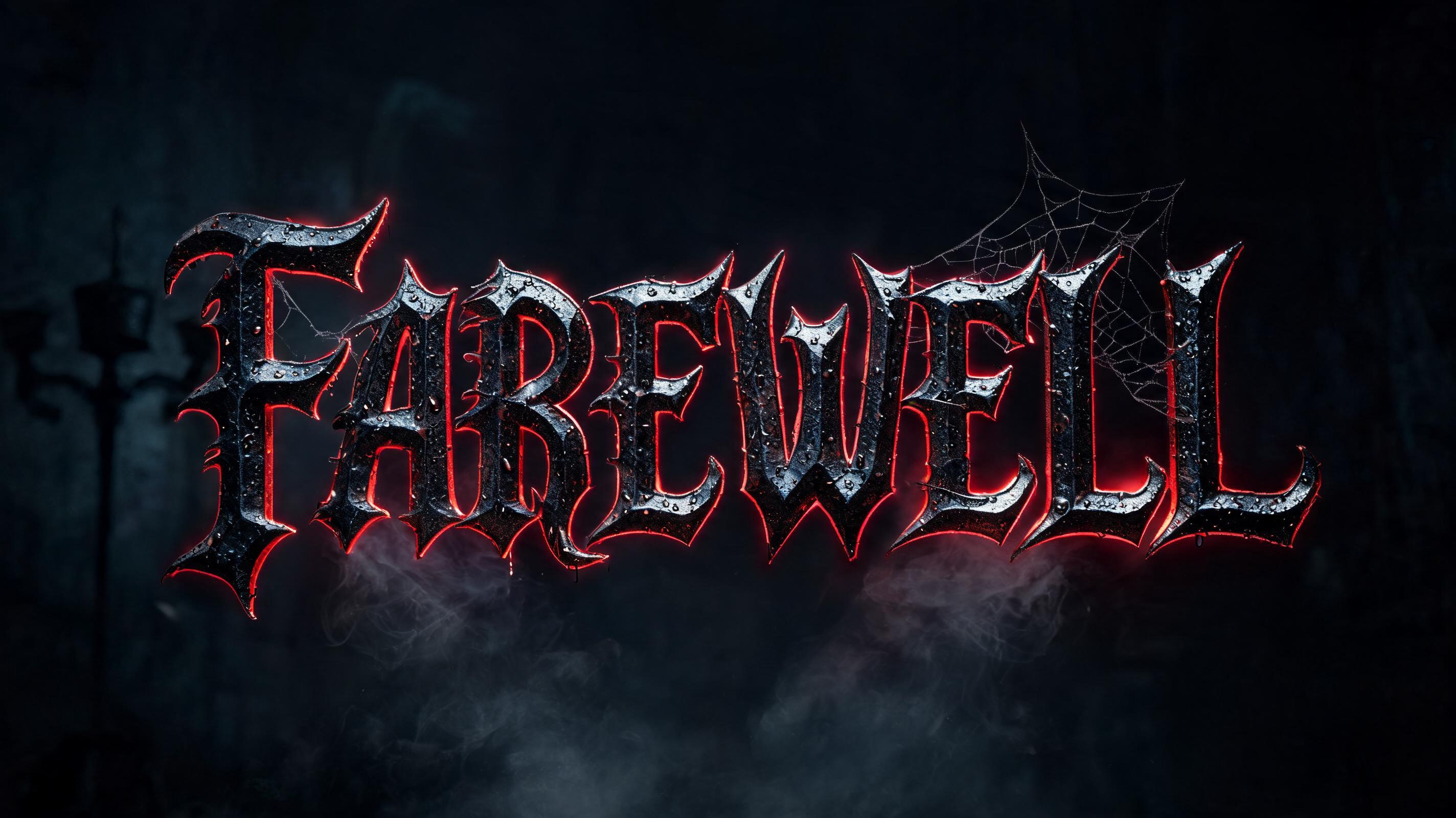 "FAREWELL" — Gothic Dark | AI Text Effect Generator