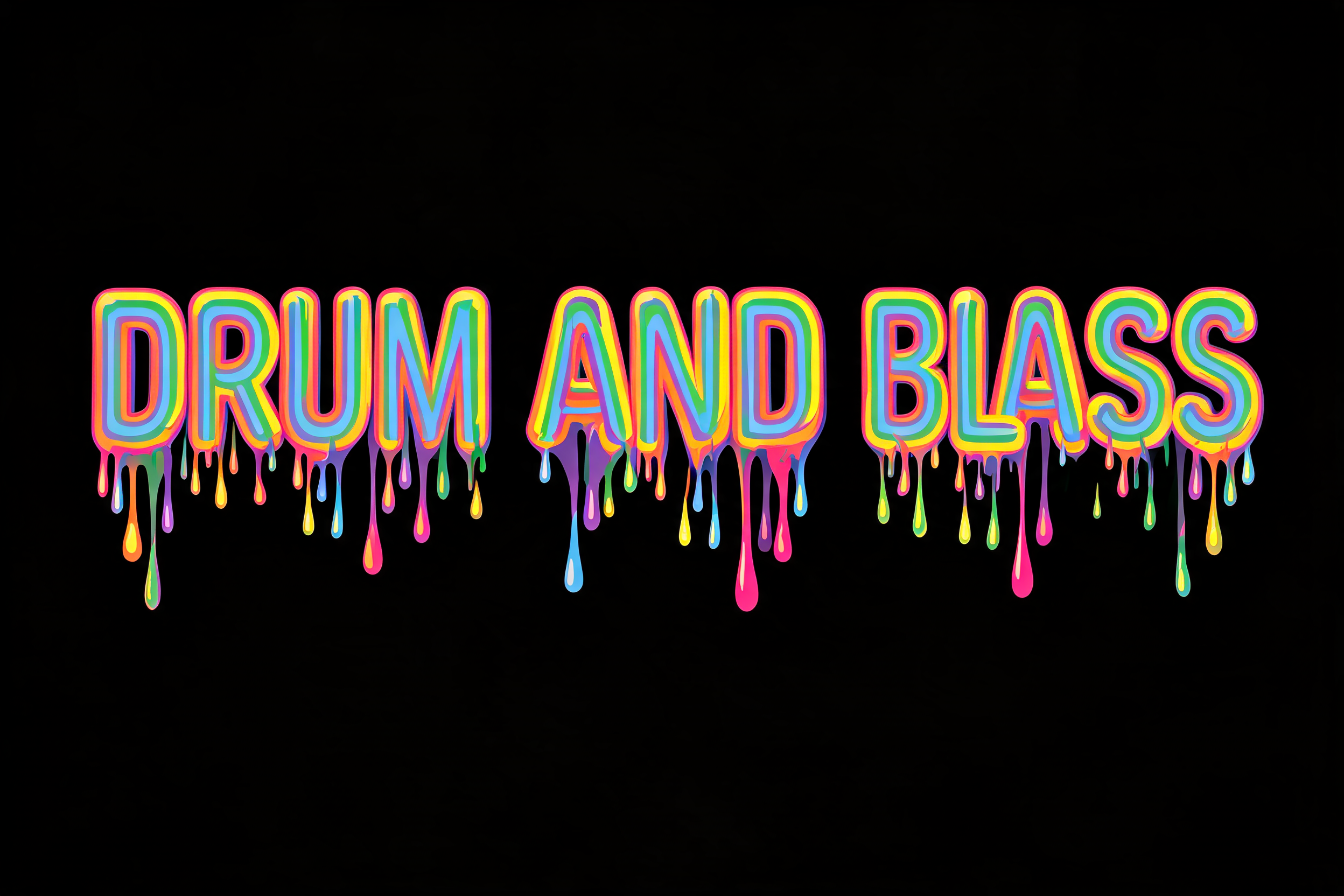 "Drum and Bass" — Psychedelic text effect