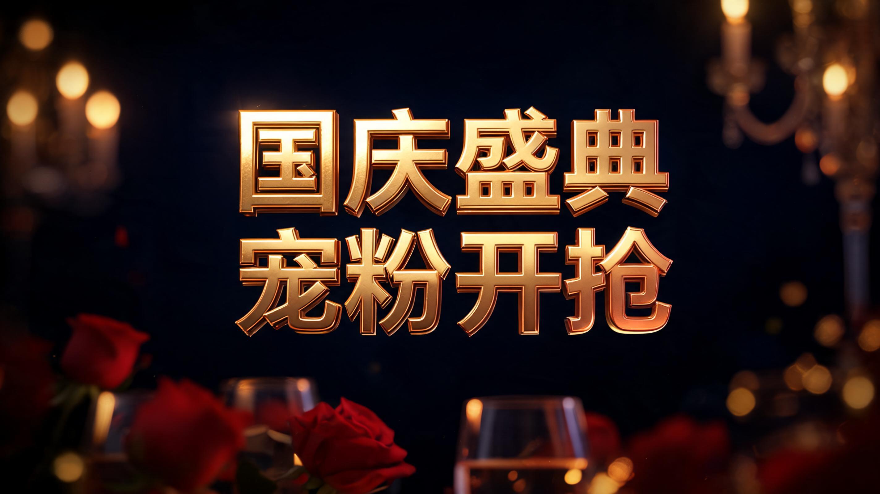 "国庆盛典 宠粉开抢" — Anniversary | AI Text Effect Generator
