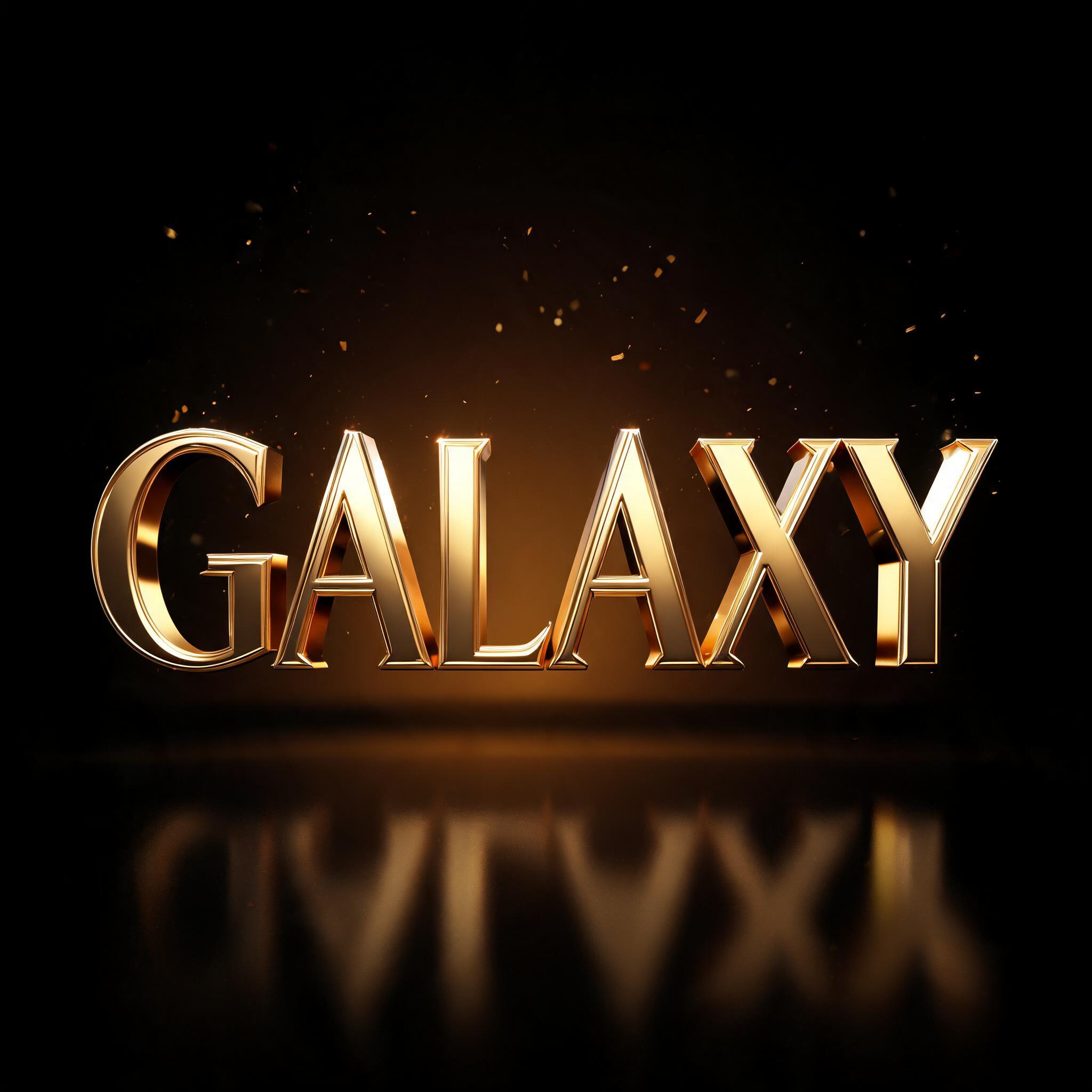 "Galaxy" — 3d Bold Gold | AI Text Effect Generator
