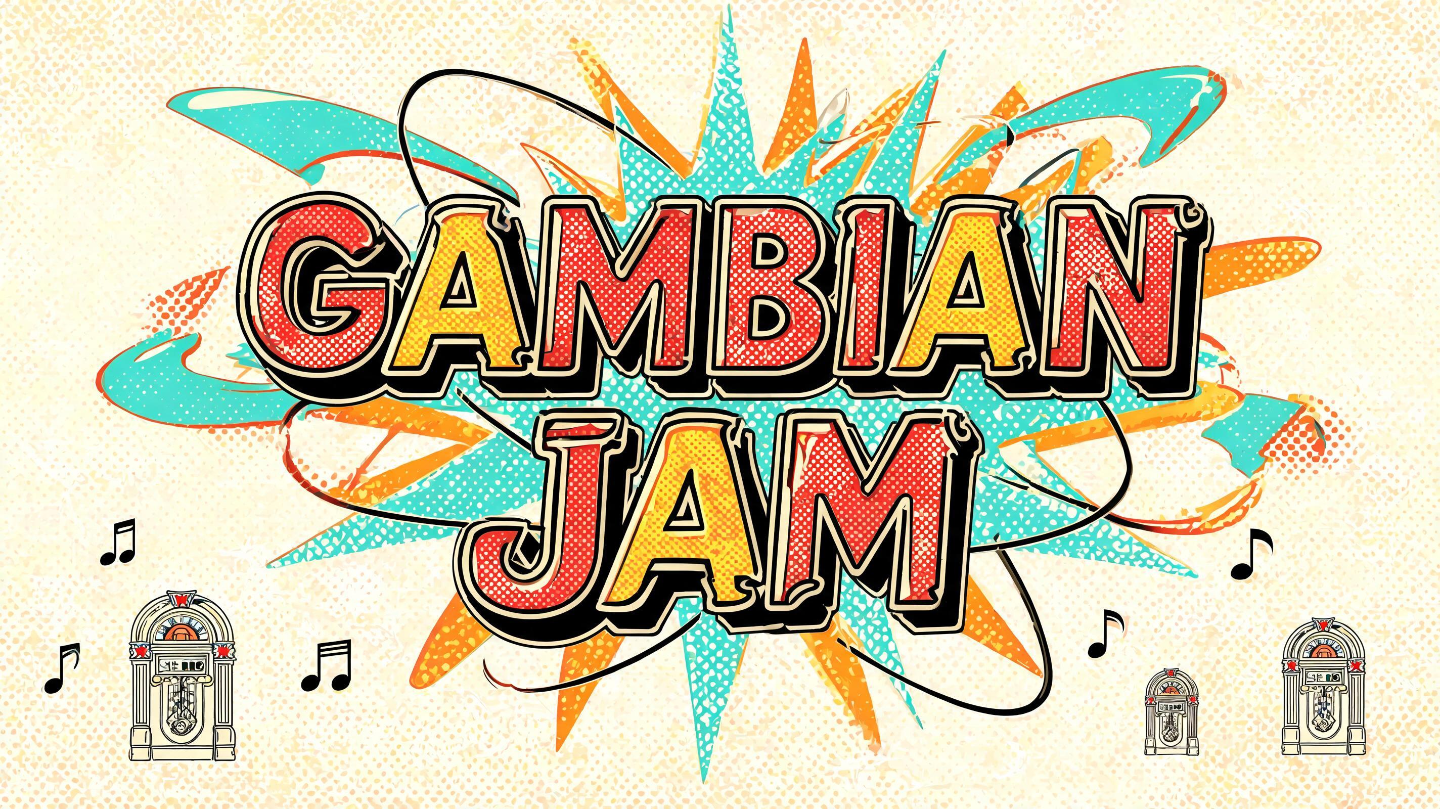 "GAMBIAN JAM" — Retro Pop text effect