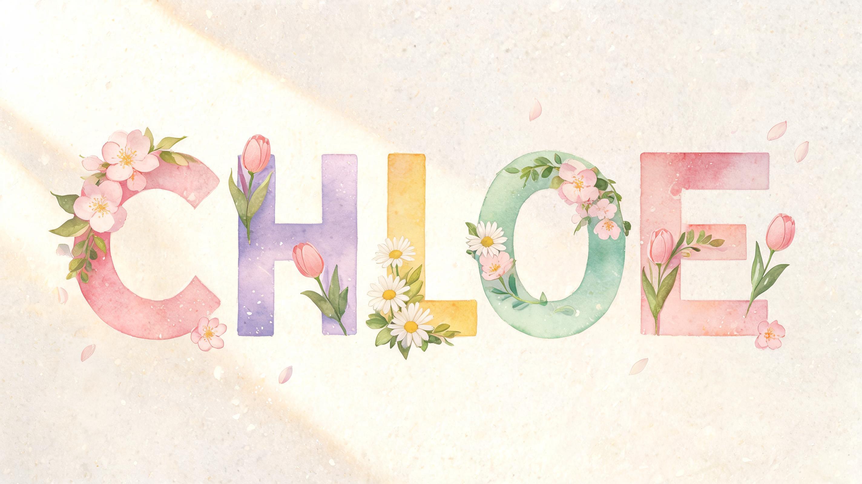 "CHLOE" — Spring Holiday text effect