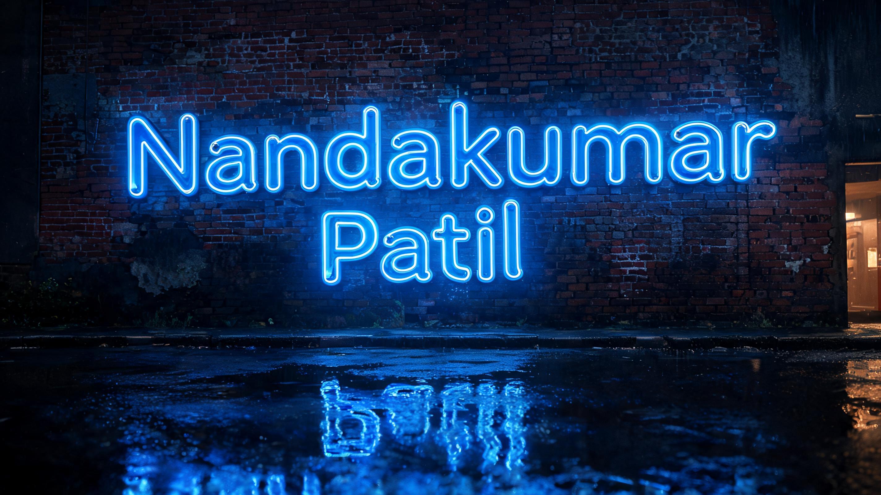 "Nandakumar Patil" — Cyberpunk Electric Neon | AI Text Effect Generator
