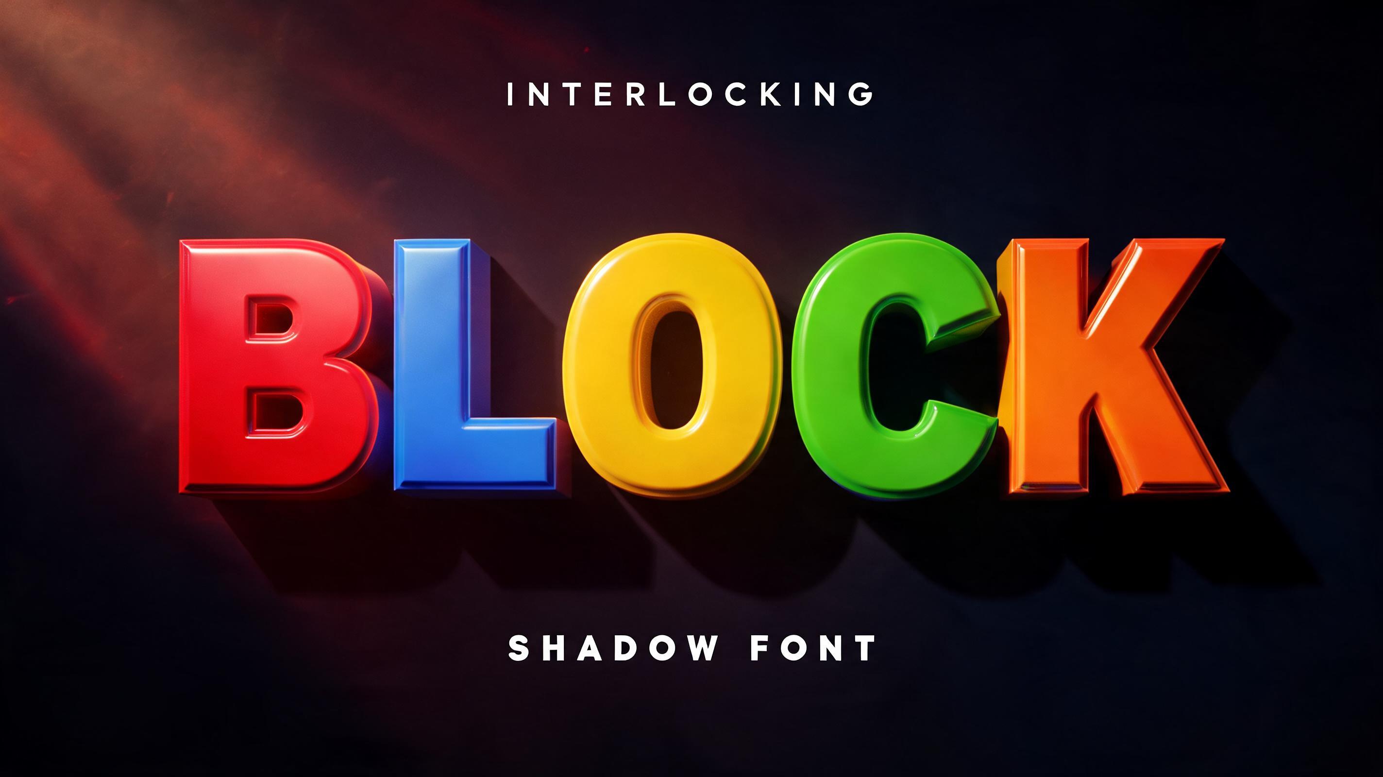 "Interlocking block shadow font" — 3d Bold | AI Text Effect Generator