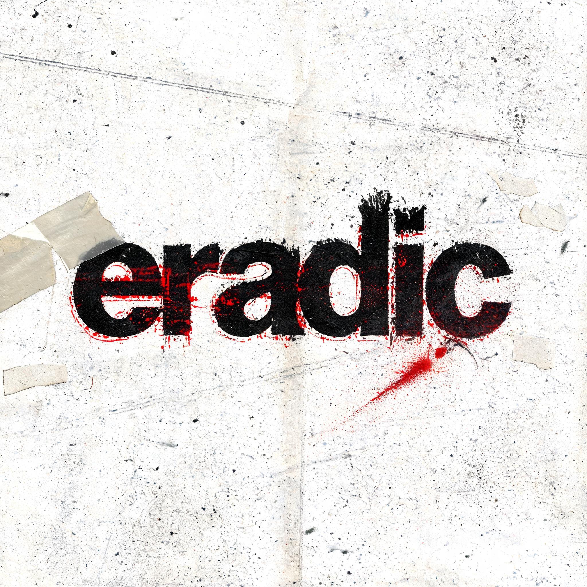 "eradic" — Grunge | AI Text Effect Generator
