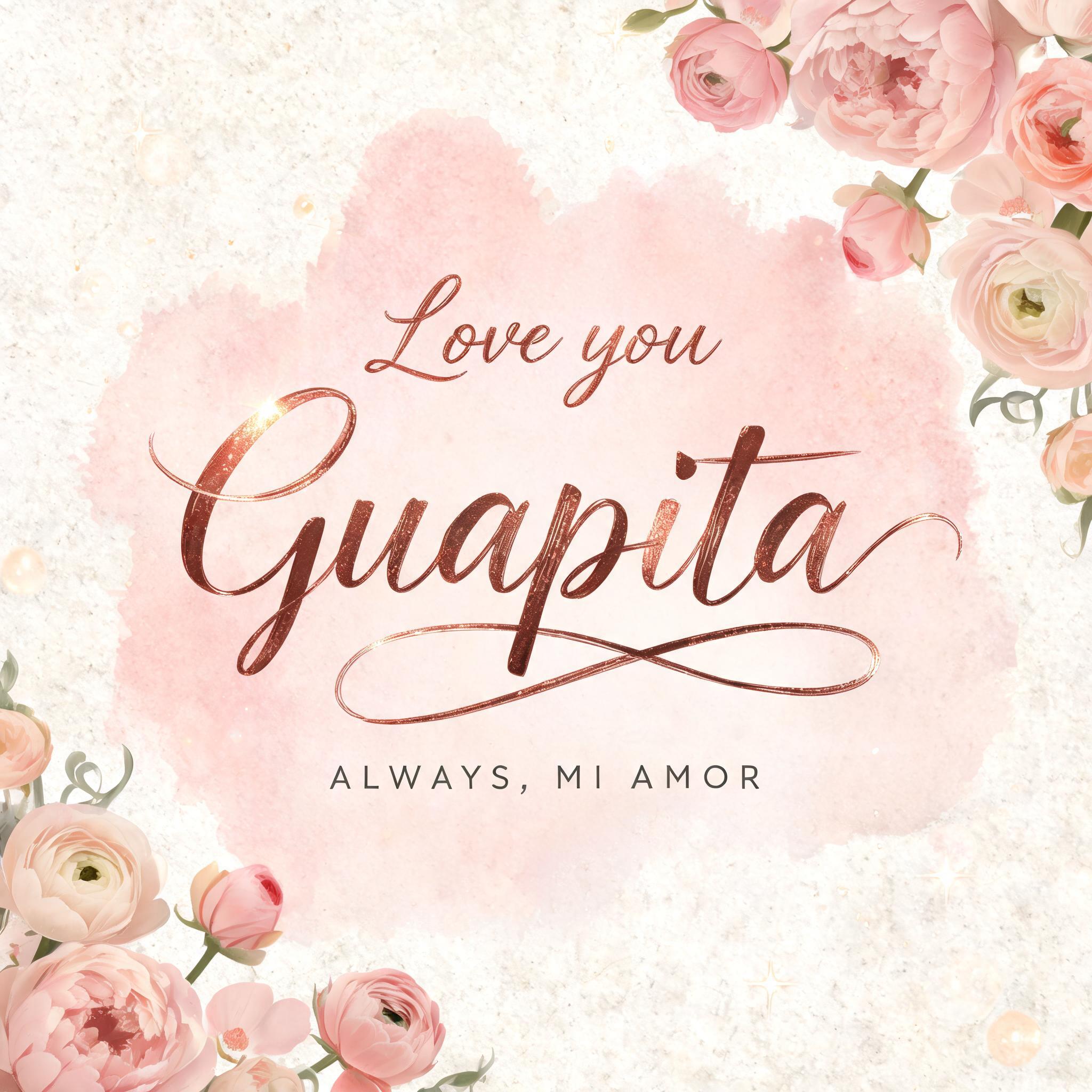 "Love you Guapita" — Romantic Her text effect