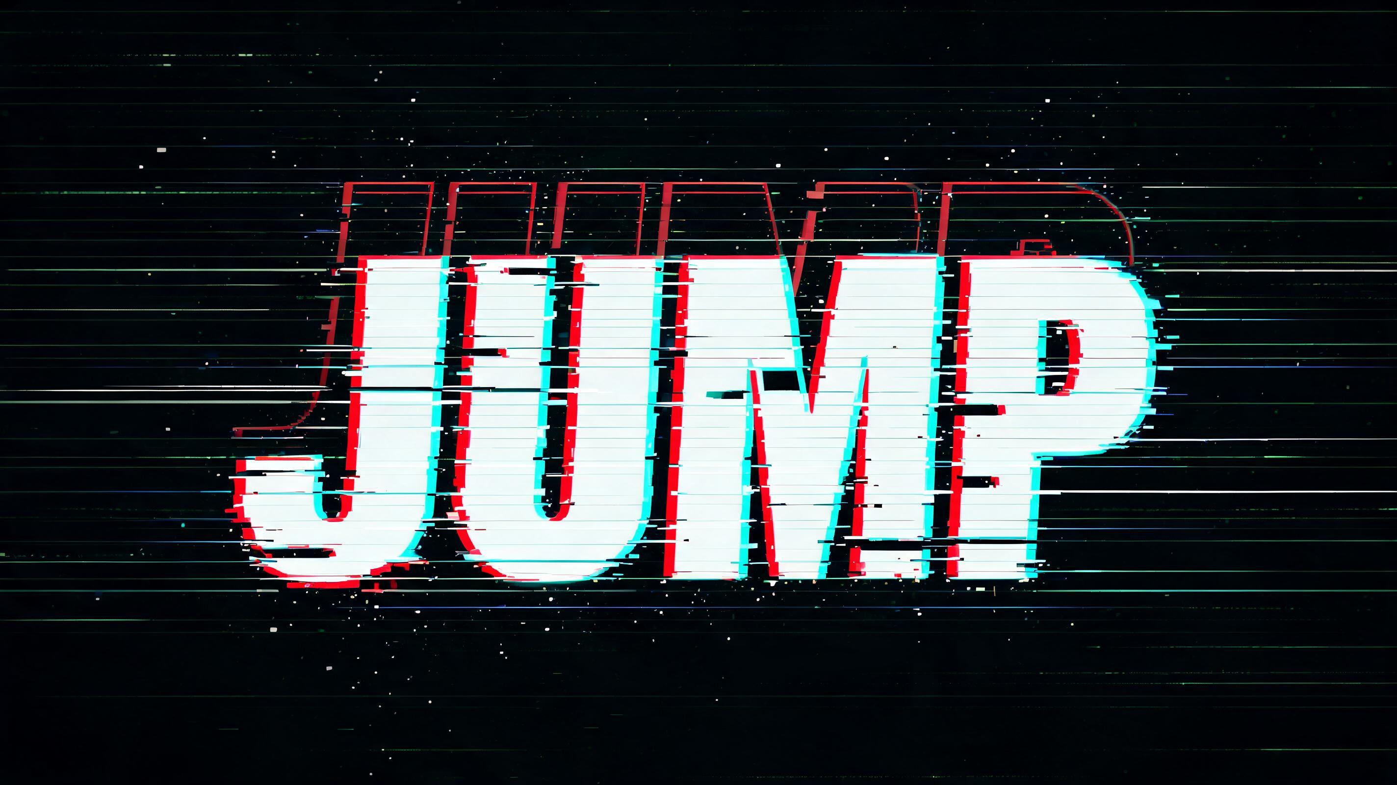 "JUMP
" — Glitch | AI Text Effect Generator