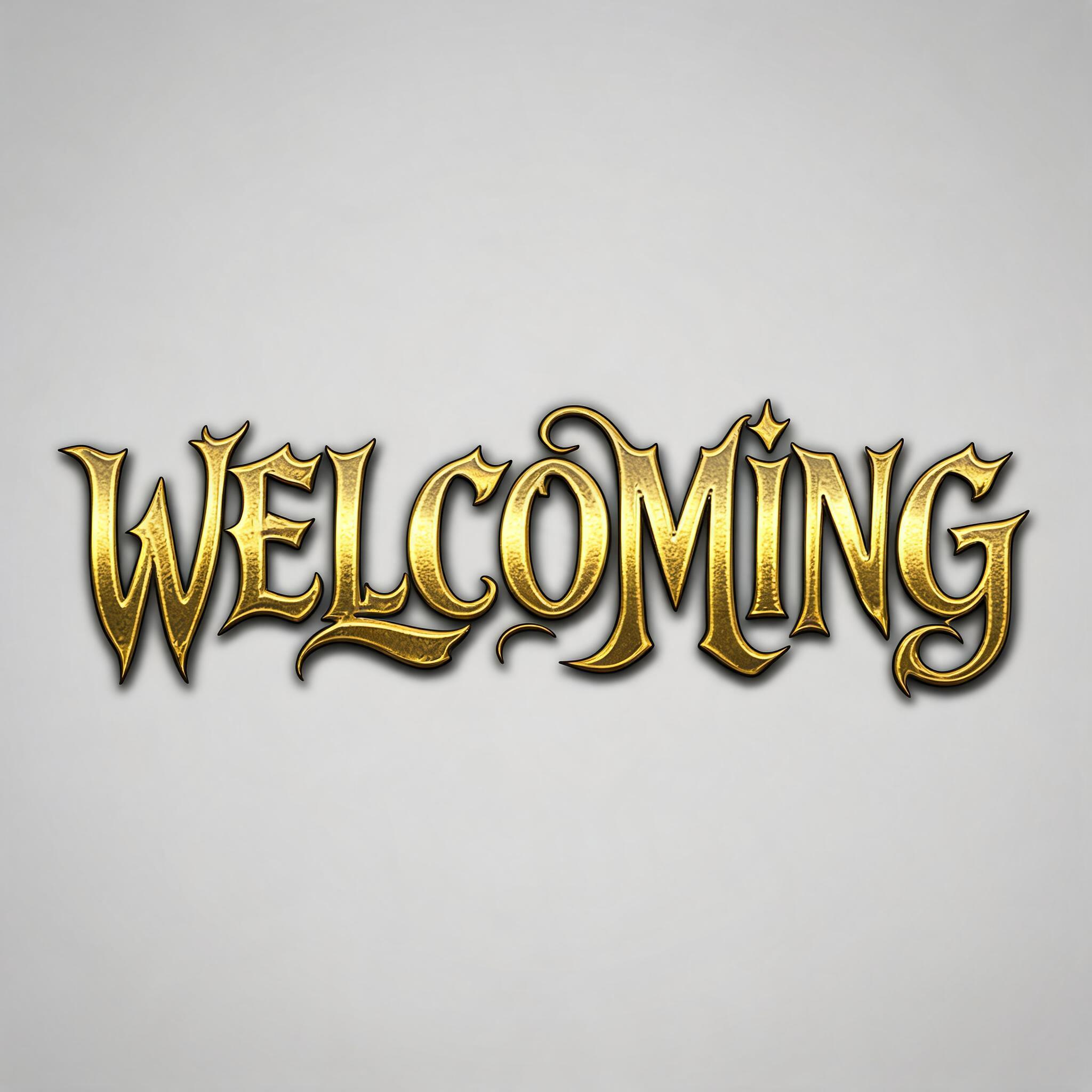"Welcoming" — Diy text effect