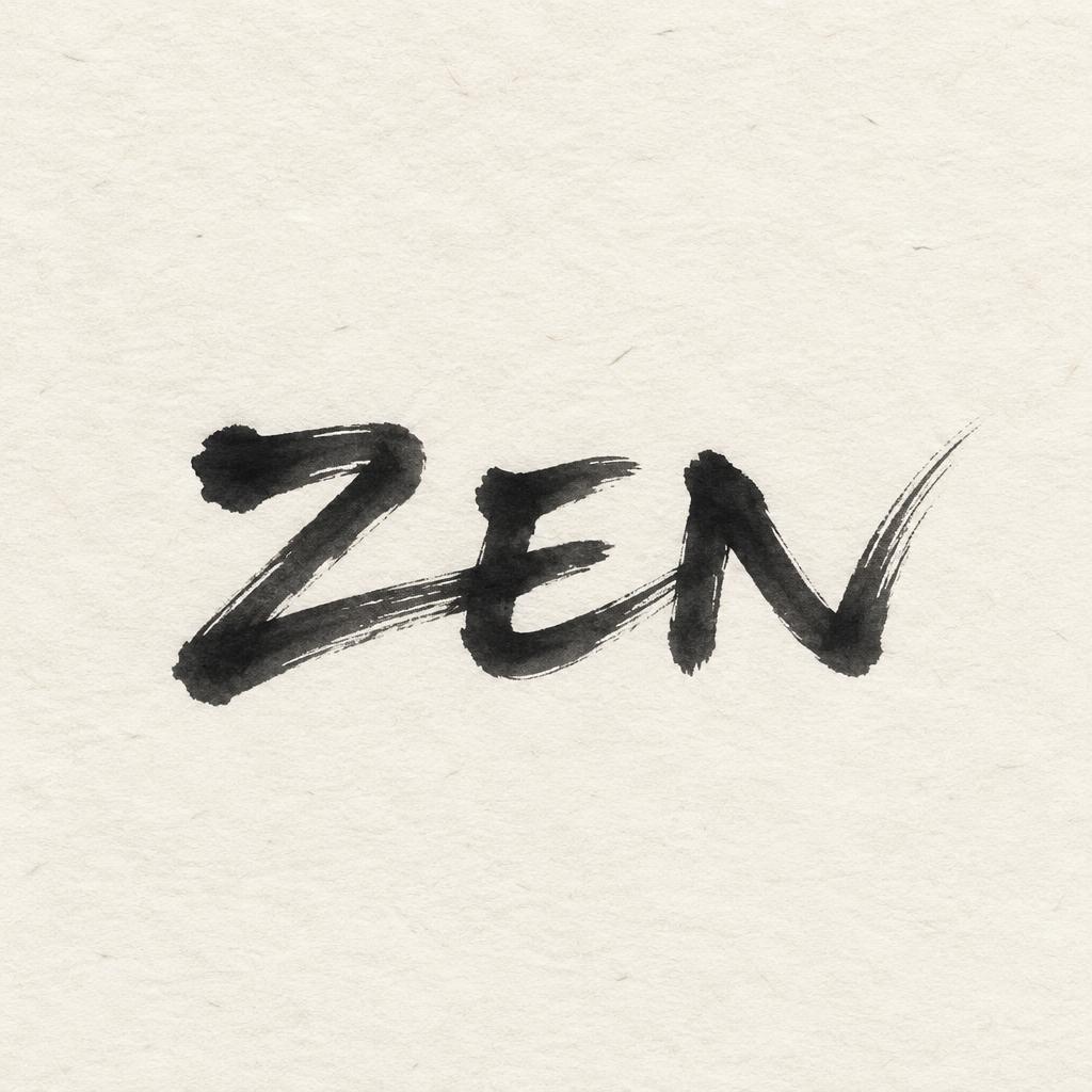 "ZEN" — Brush Japanese Ink | AI Text Effect Generator