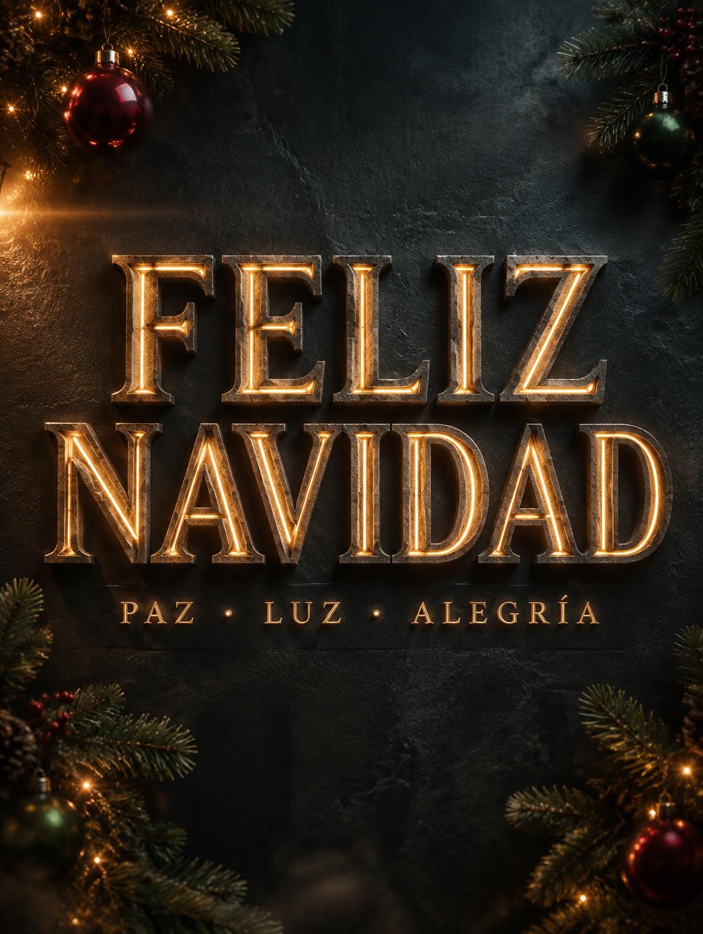 FELIZ NAVIDAD
PAZ · LUZ · ALEGRÍA