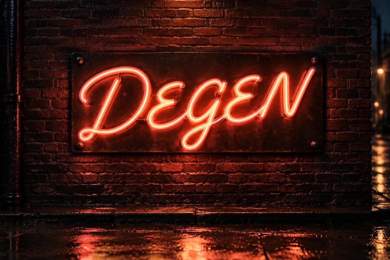 "DEGEN" — Neon Sign | AI Text Effect Generator