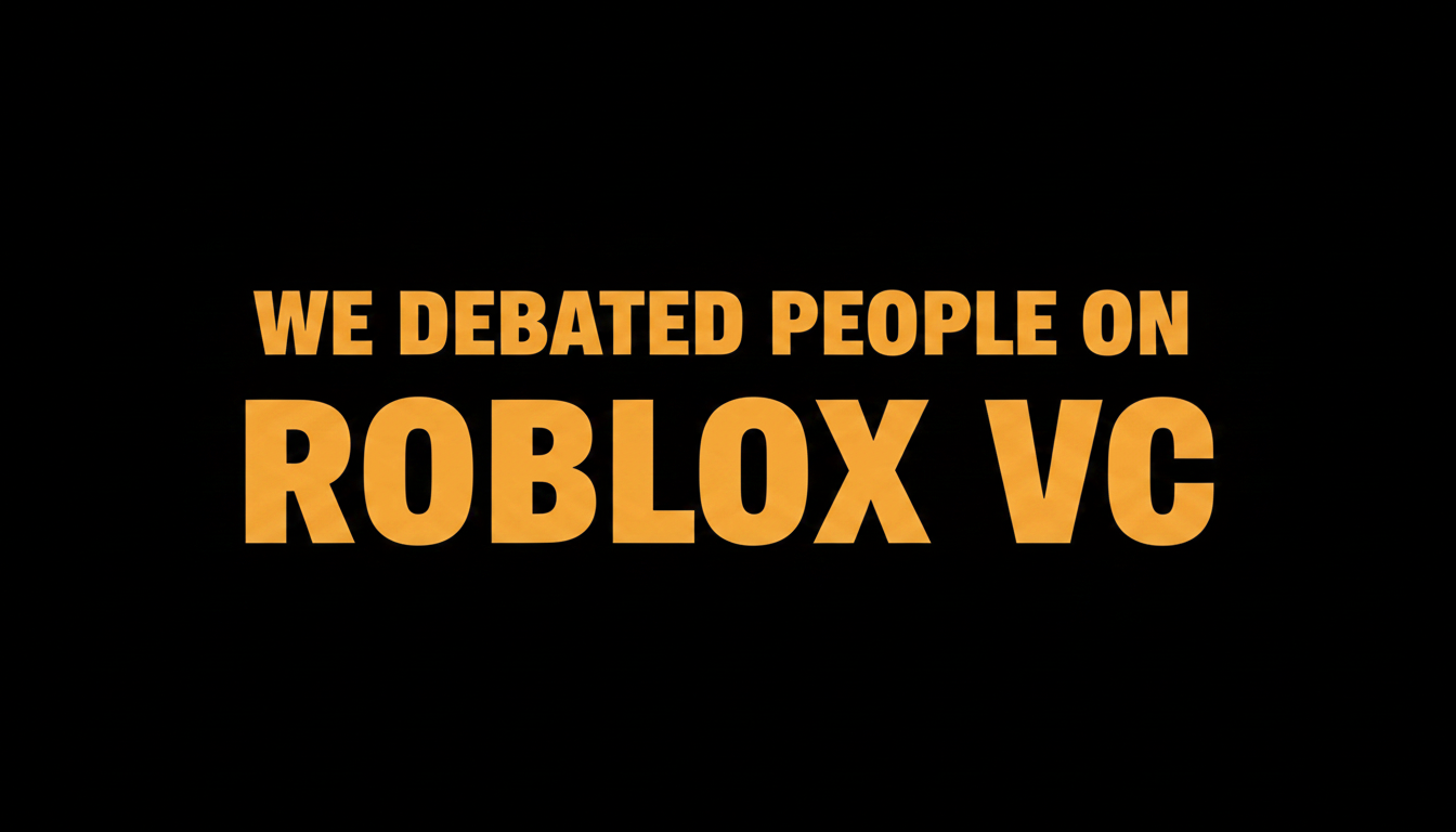 "WE DEBATED PEOPLE ON ROBLOX VC" — Cinematic Youtube Creator | AI Text Effect Generator