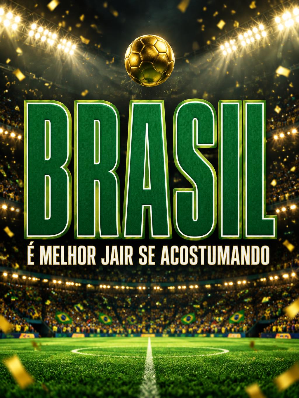 "BRASIL
É MELHOR JAIR SE ACOSTUMANDO" — Sports Football | AI Text Effect Generator