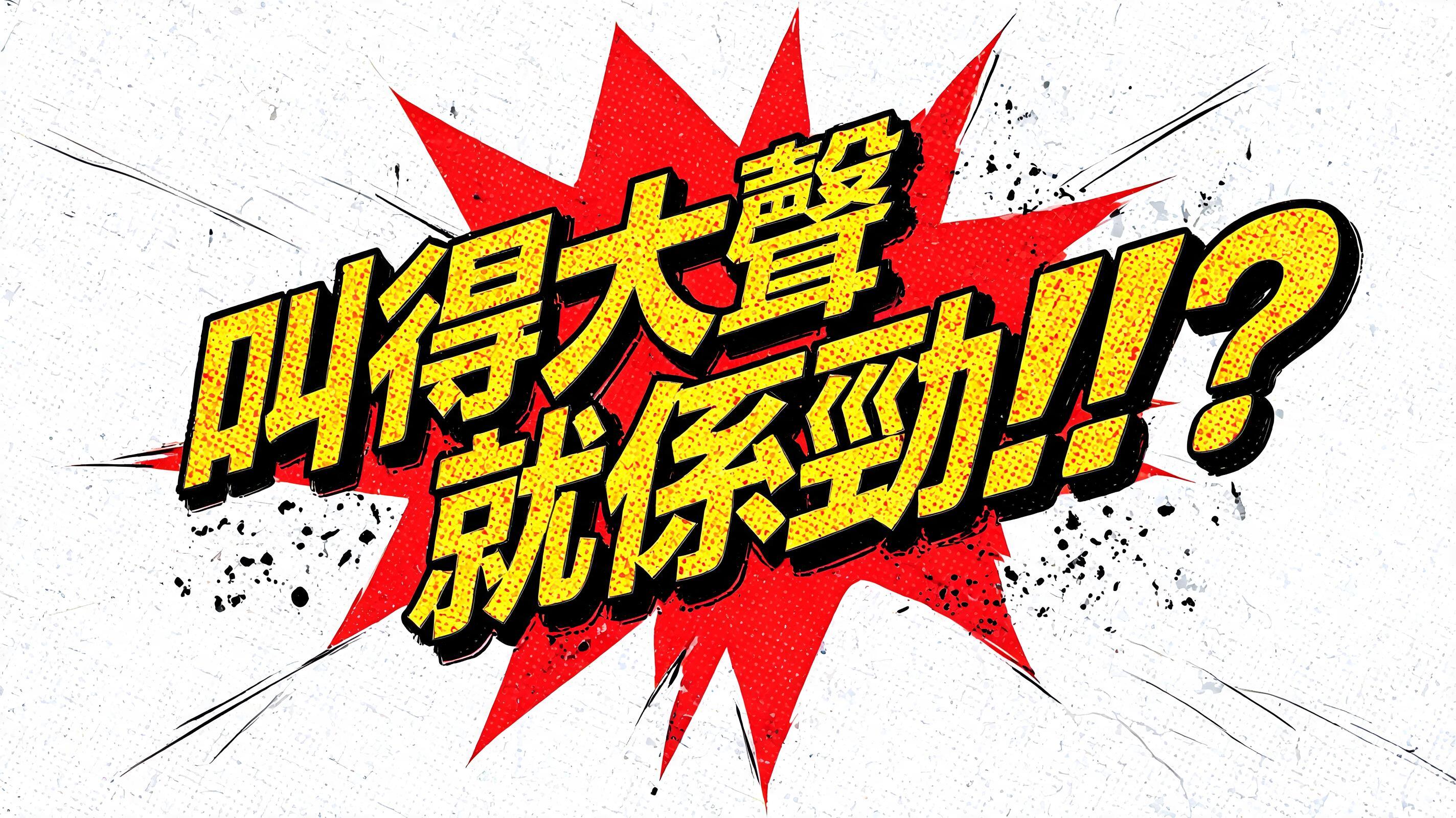 "叫得大聲就係勁!!?" — Comic Book text effect