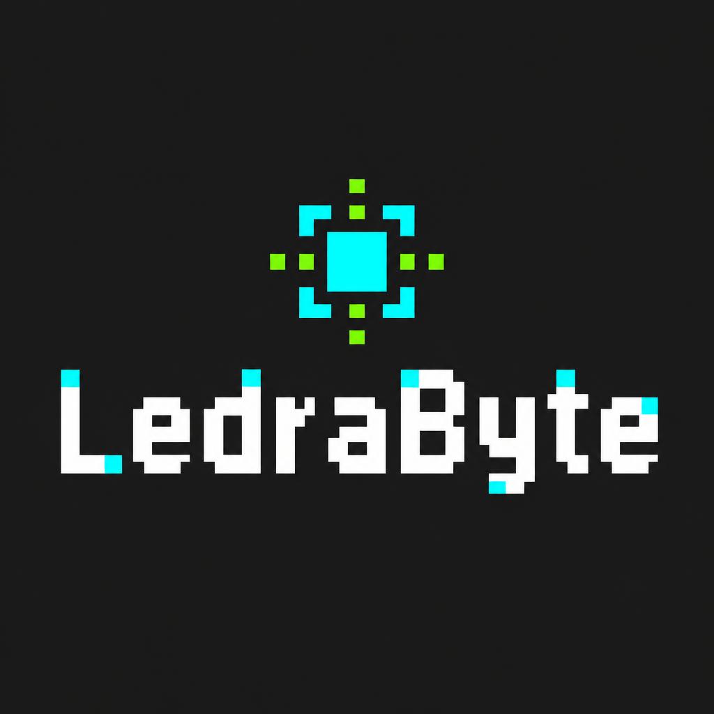 "LedraByte" — Pixel Art text effect