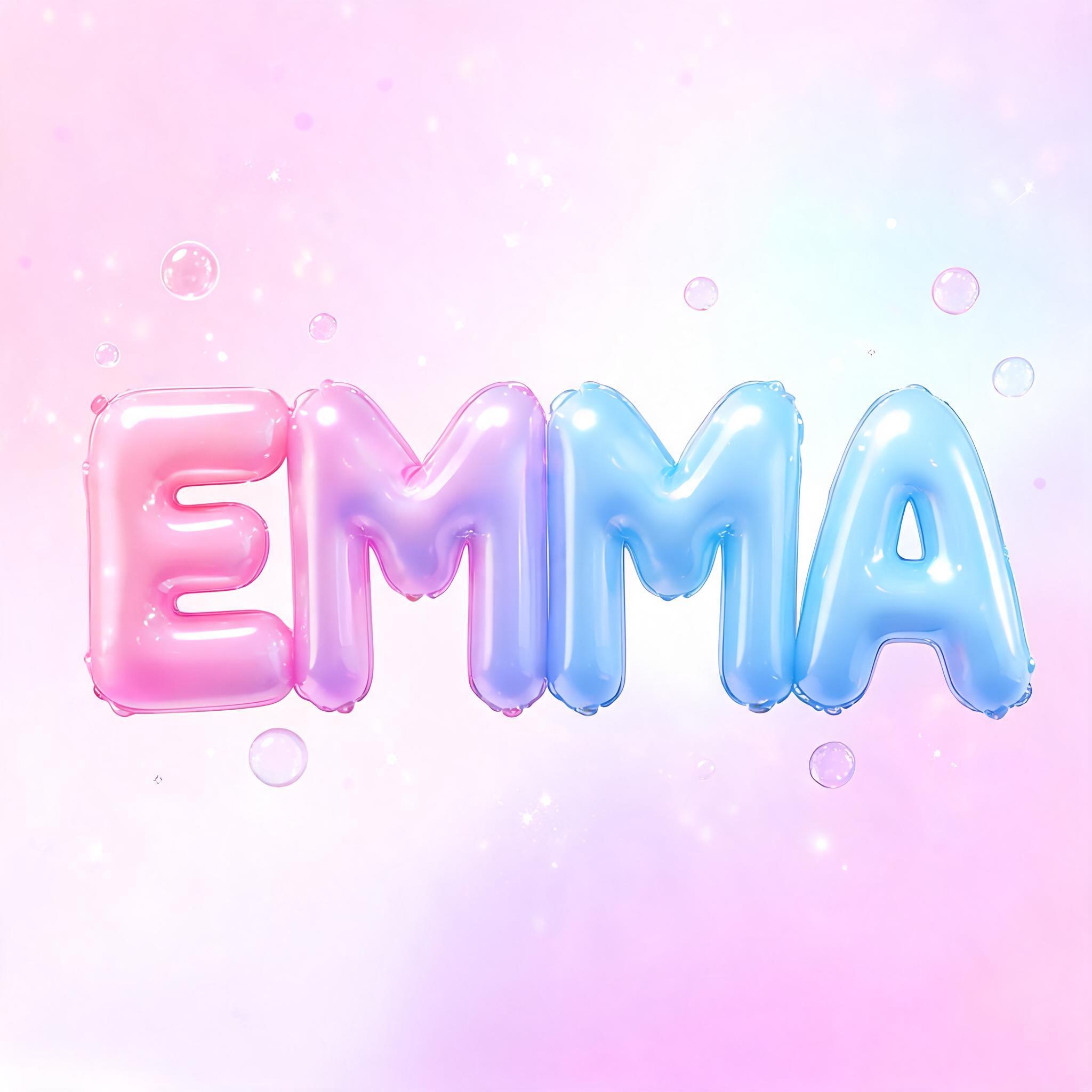 "Emma" — Bubble | AI Text Effect Generator