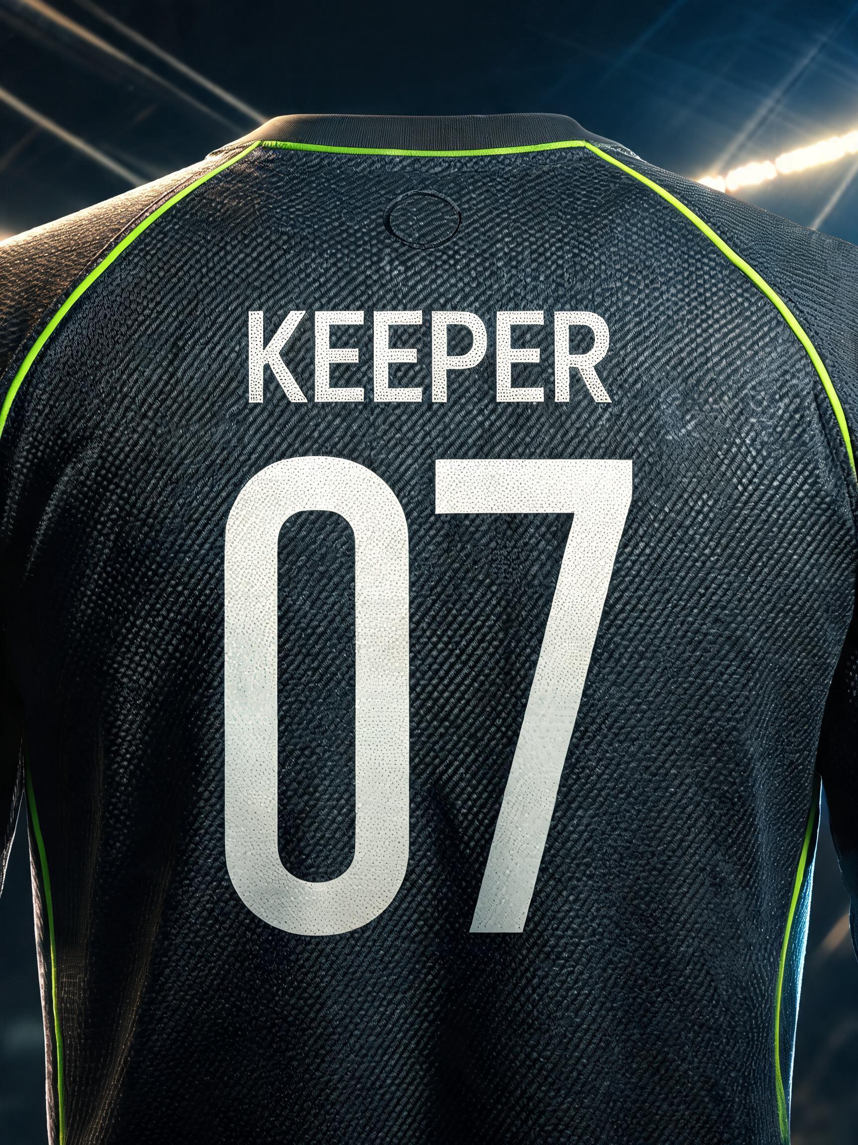 "KEEPER
07" — Sports | AI Text Effect Generator