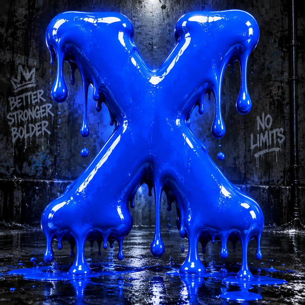 "x" — Drip Font | AI Text Effect Generator