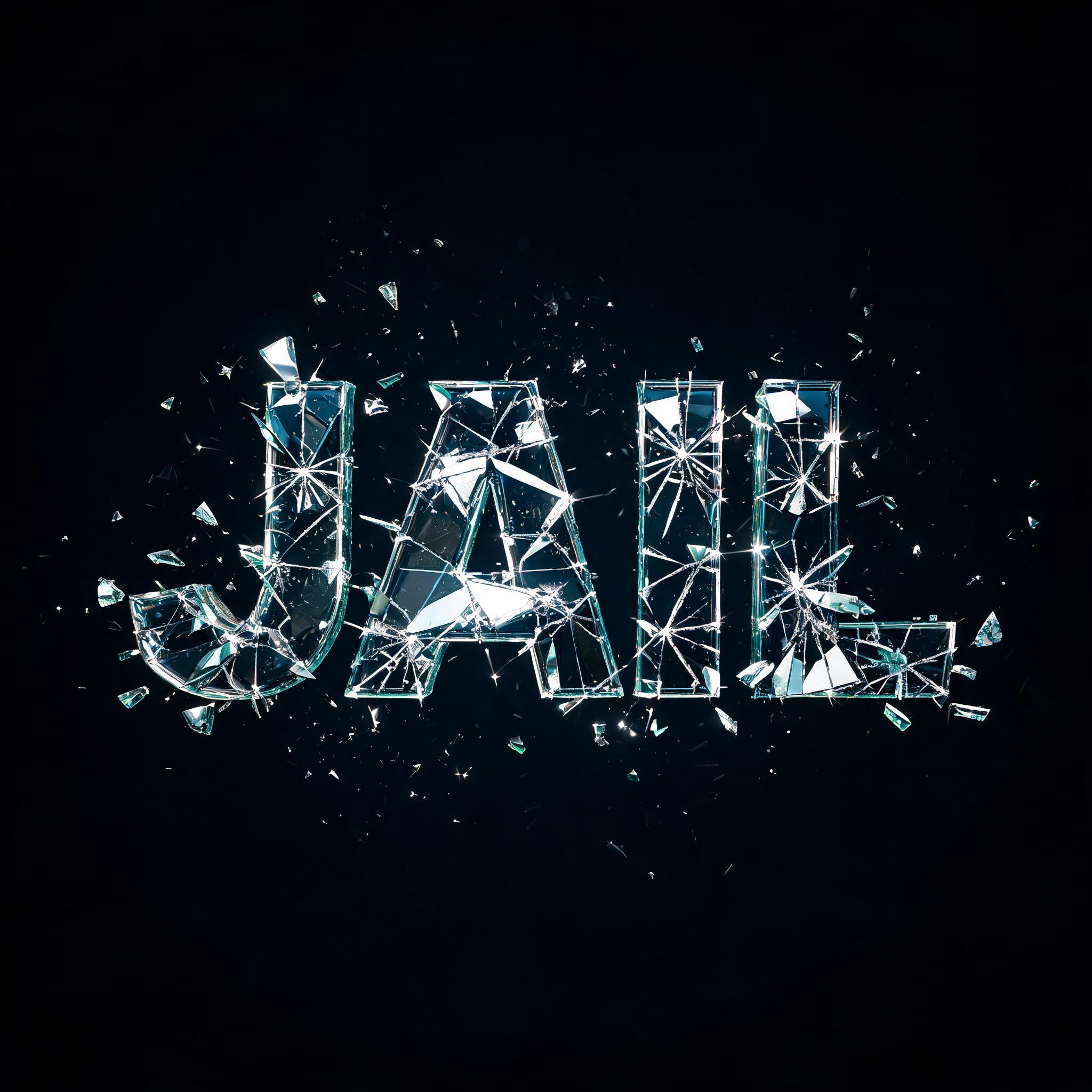 "JAIL" — Glass Broken | AI Text Effect Generator