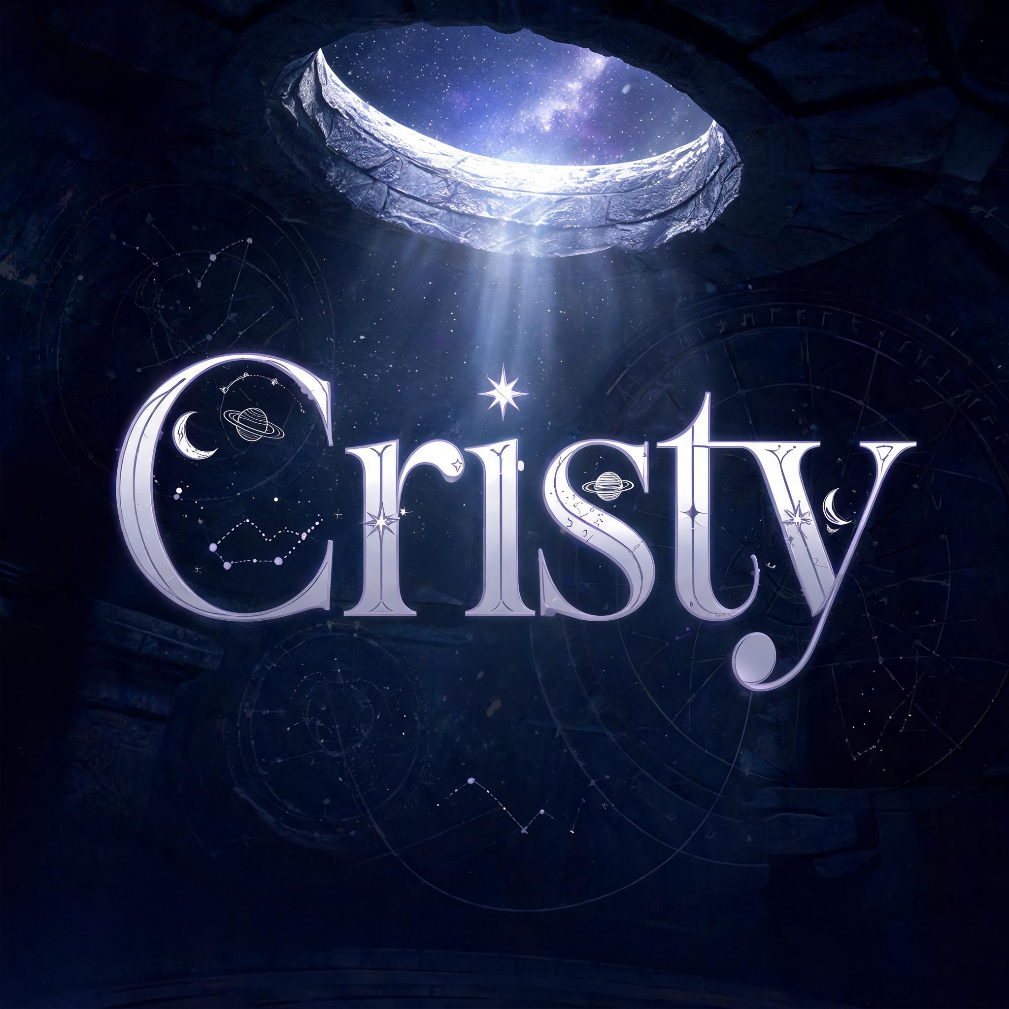 "Cristy" — Celestial Symbol text effect