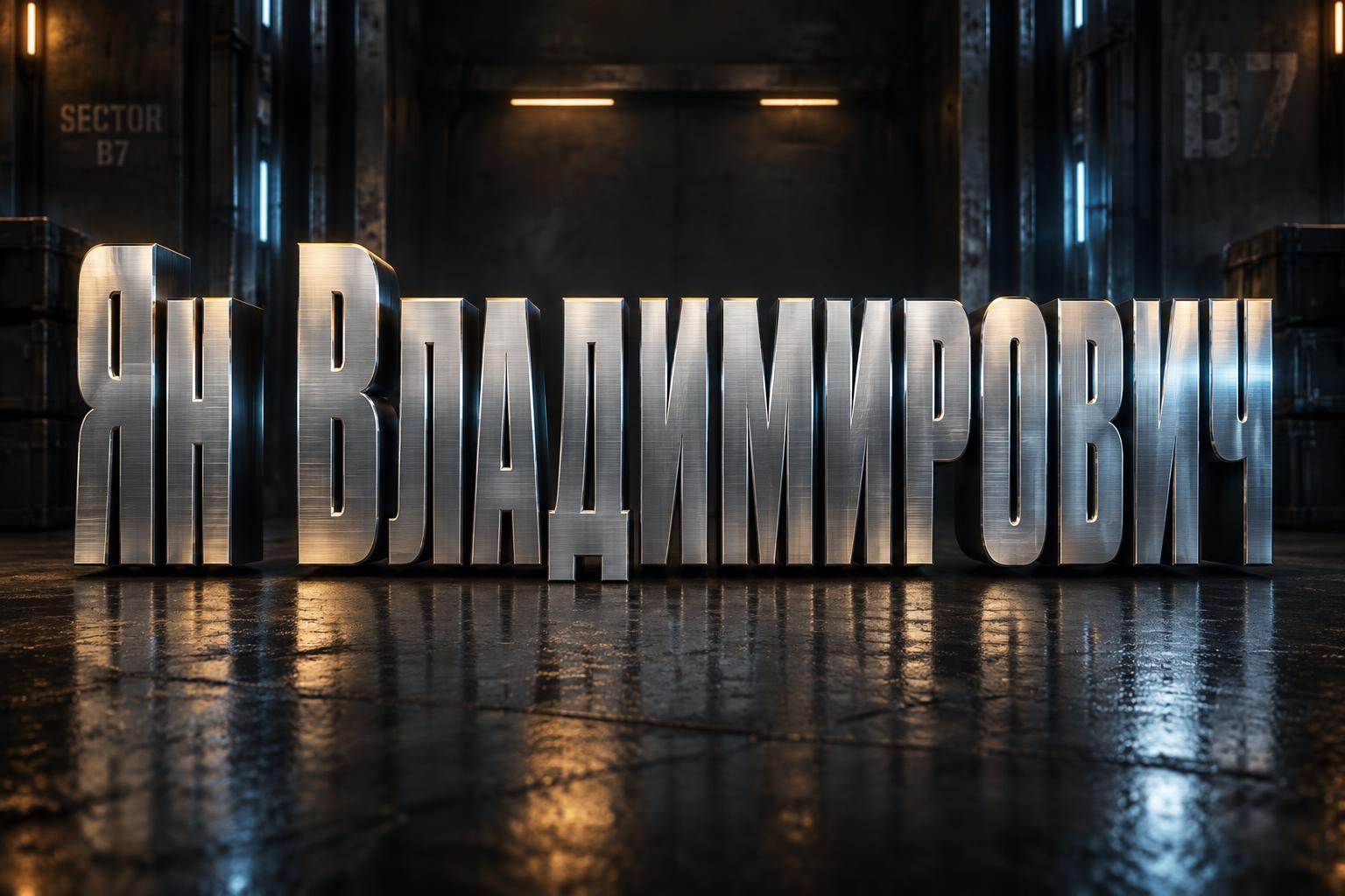 "Ян Владимирович" — Metallic | AI Text Effect Generator
