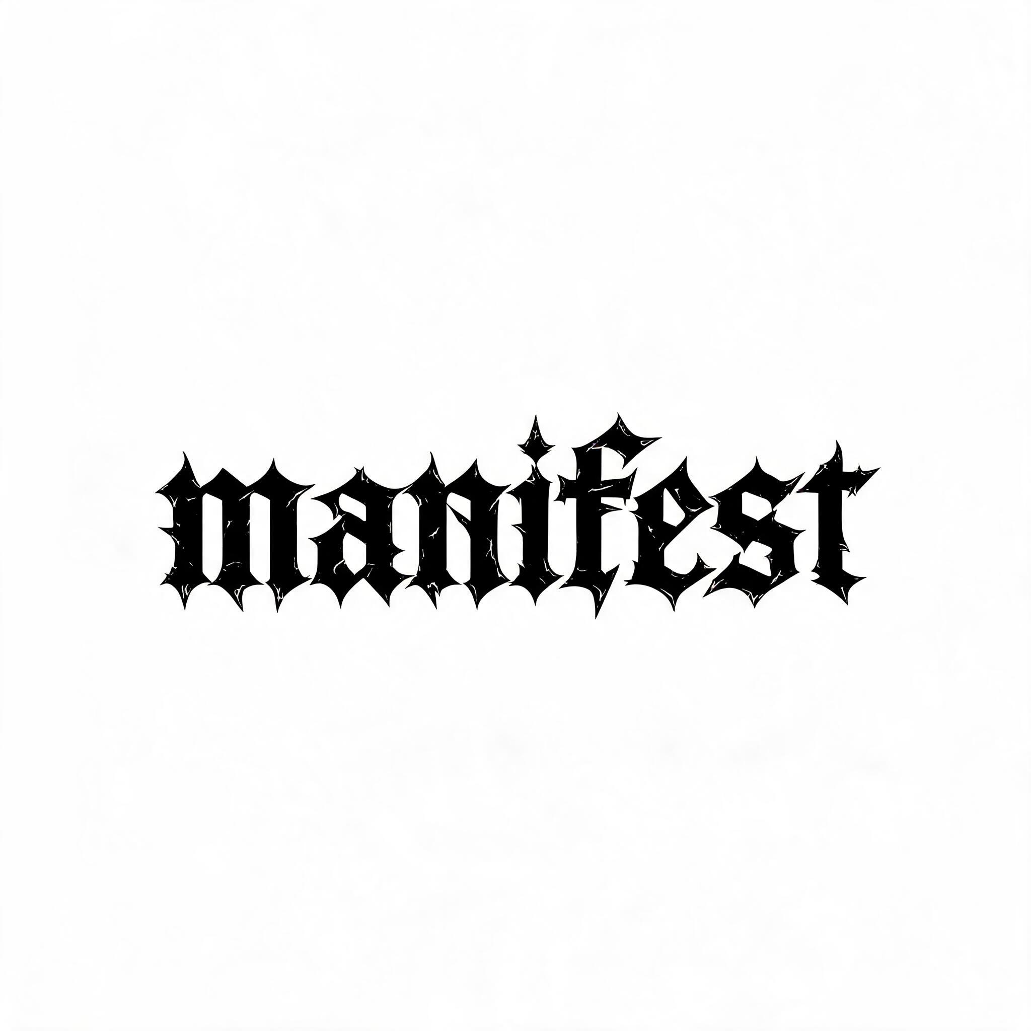 "manifest" — Gothic | AI Text Effect Generator