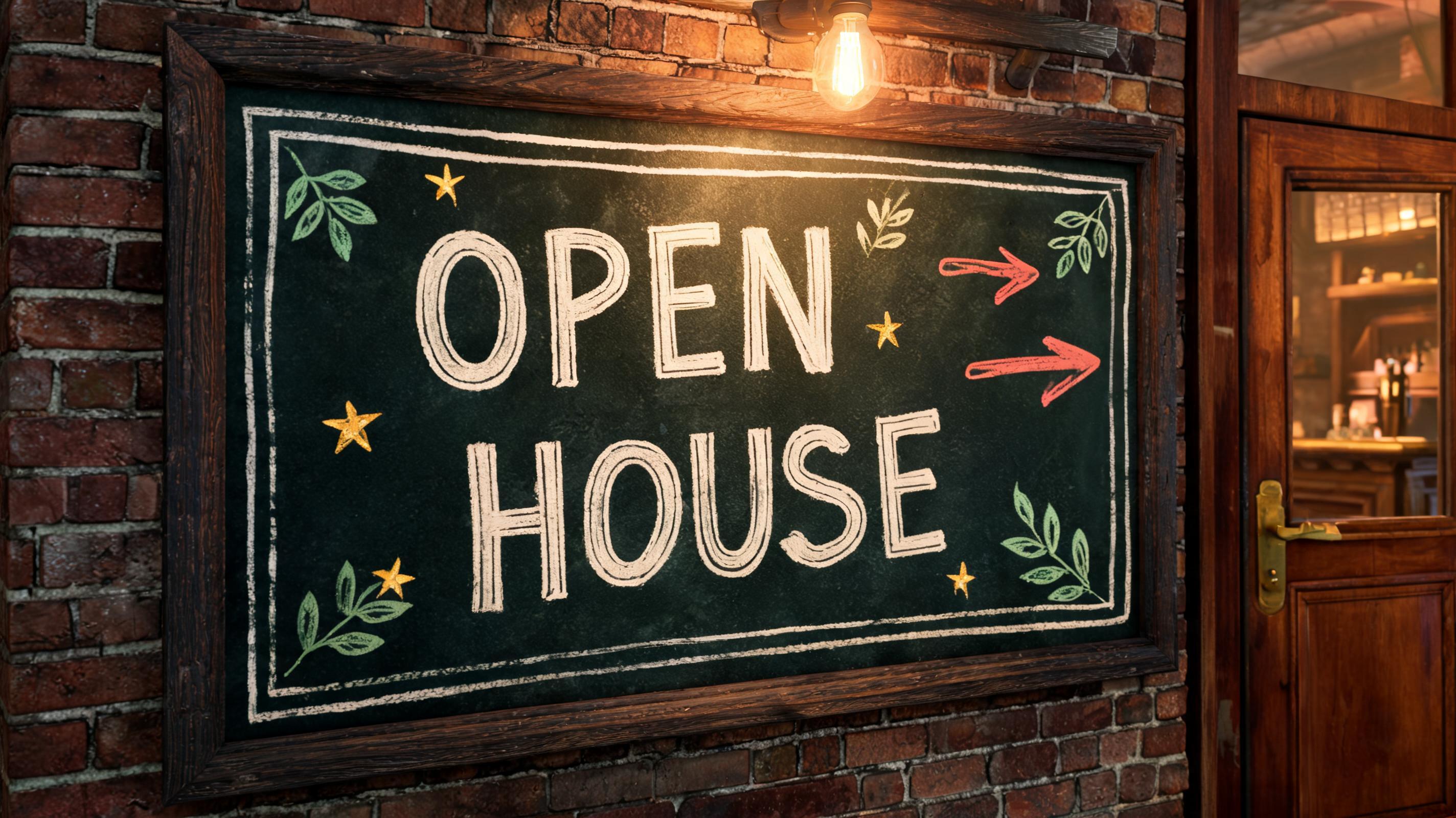 "OPEN HOUSE" — Chalk | AI Text Effect Generator