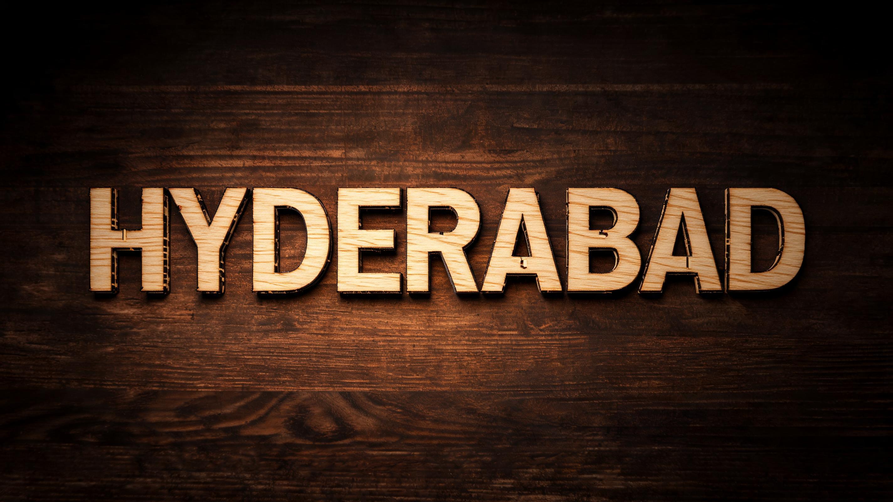 "HYDERABAD" — Laser Cut | AI Text Effect Generator
