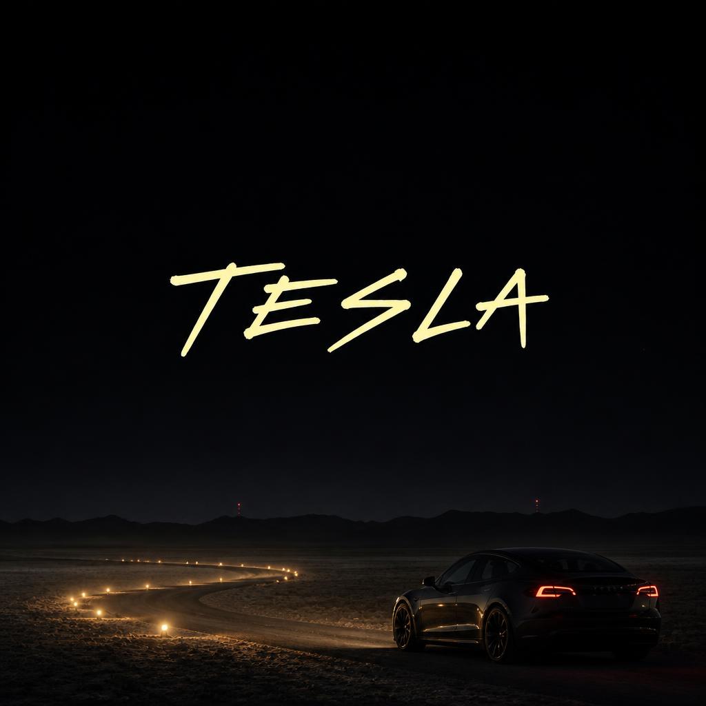 "TESLA" —  | AI Text Effect Generator
