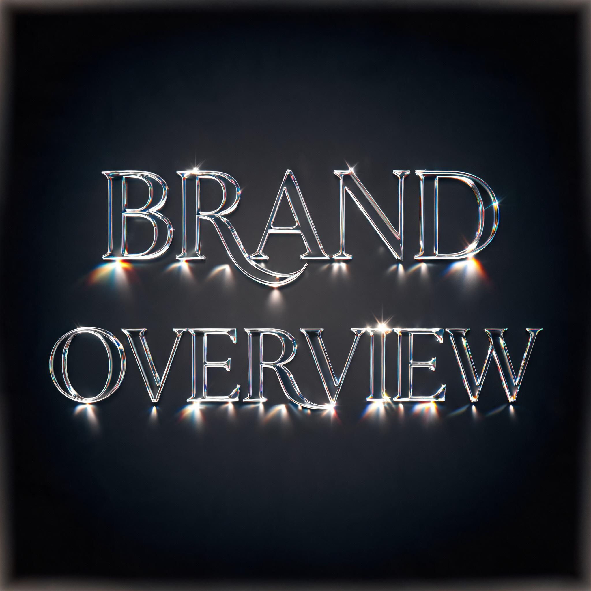 "BRAND OVERVIEW" — Glass | AI Text Effect Generator
