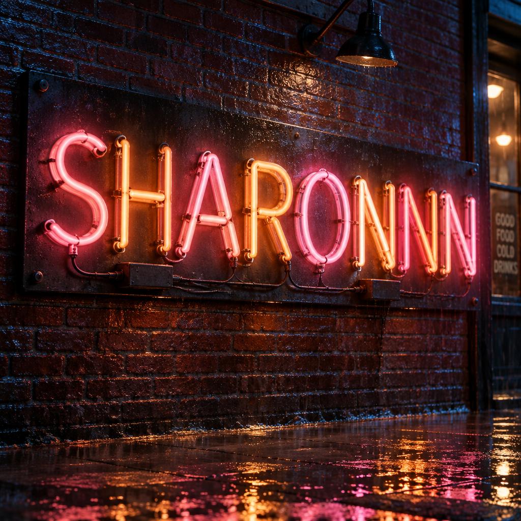 "SHARONNN" — Neon Sign | AI Text Effect Generator