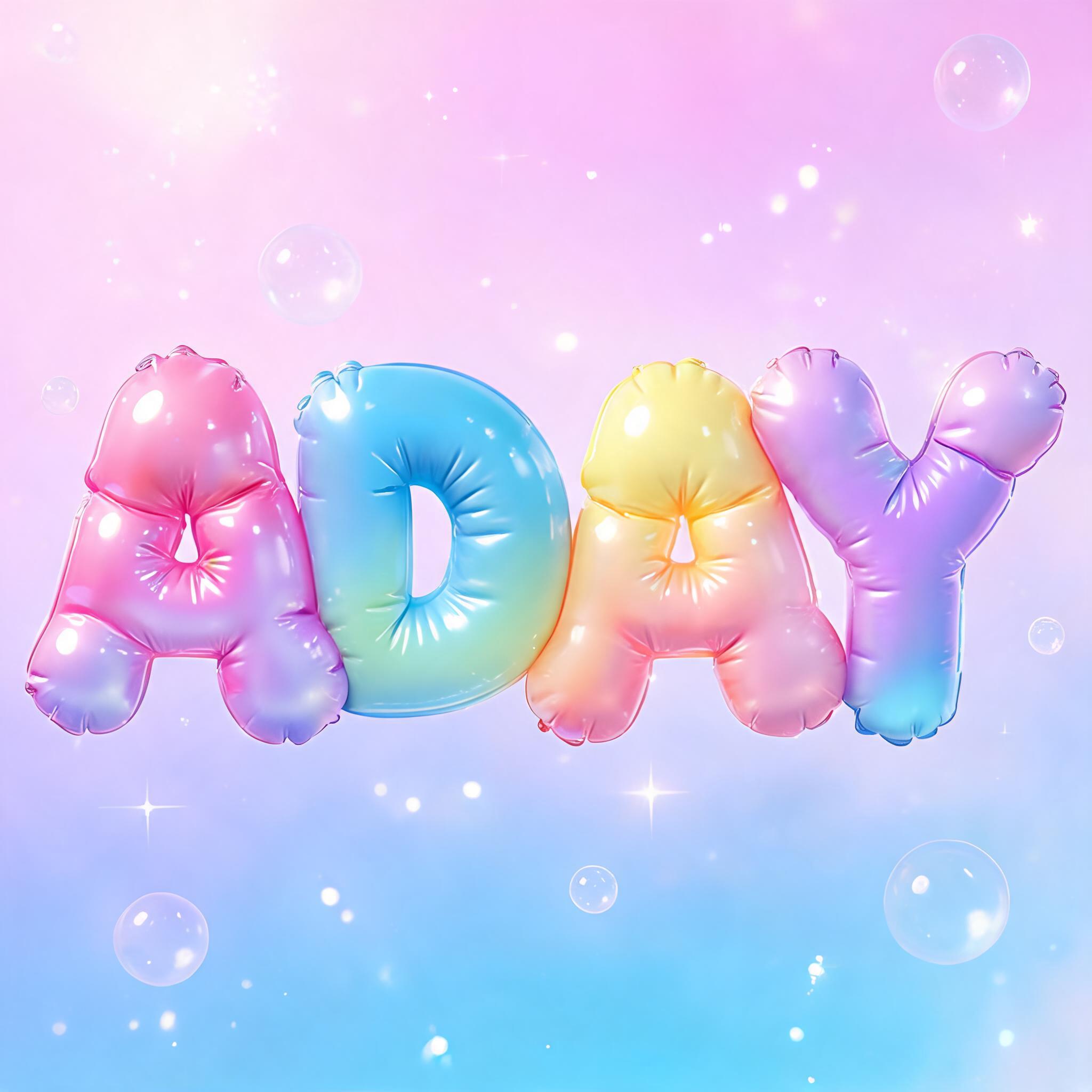 "A DAY" — Bubble | AI Text Effect Generator