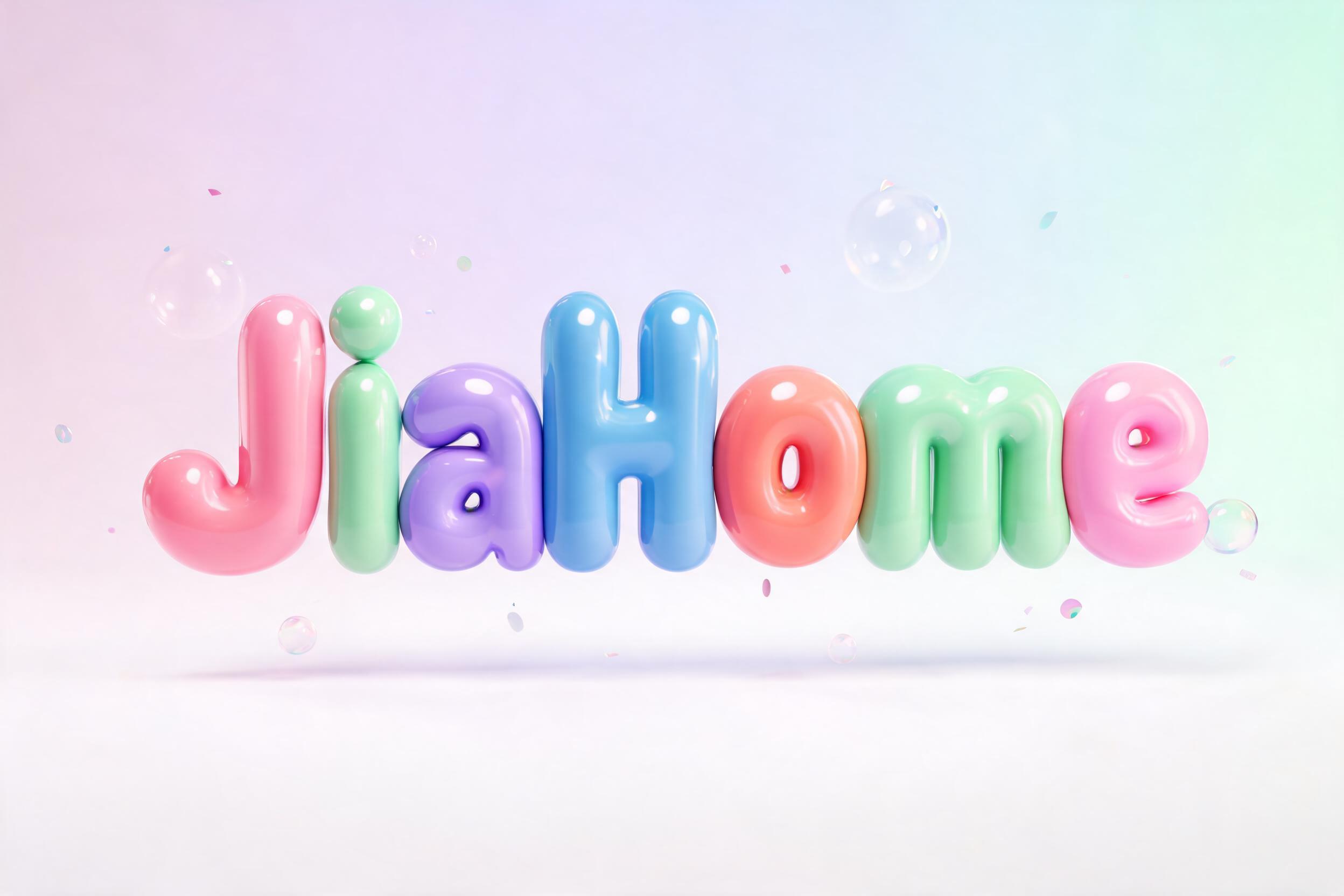 "JiaHome" — 3d Bold Inflated | AI Text Effect Generator