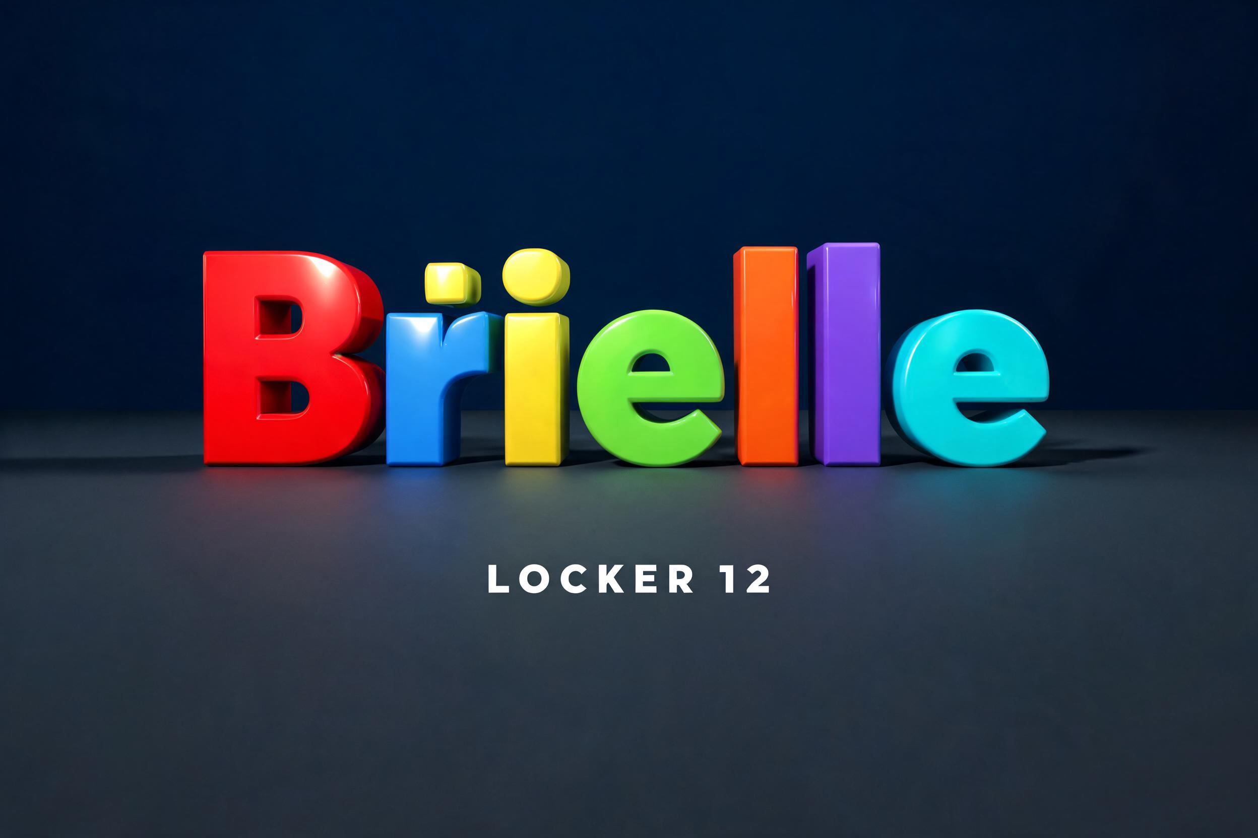 "Brielle
LOCKER 12" — 3d Bold | AI Text Effect Generator