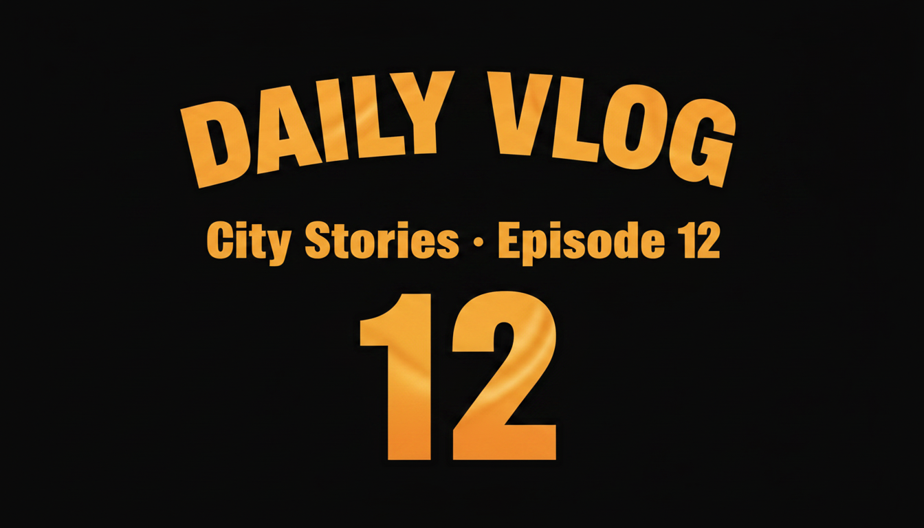 "DAILY VLOG
City Stories · Episode 12" — Cinematic Youtube Creator | AI Text Effect Generator