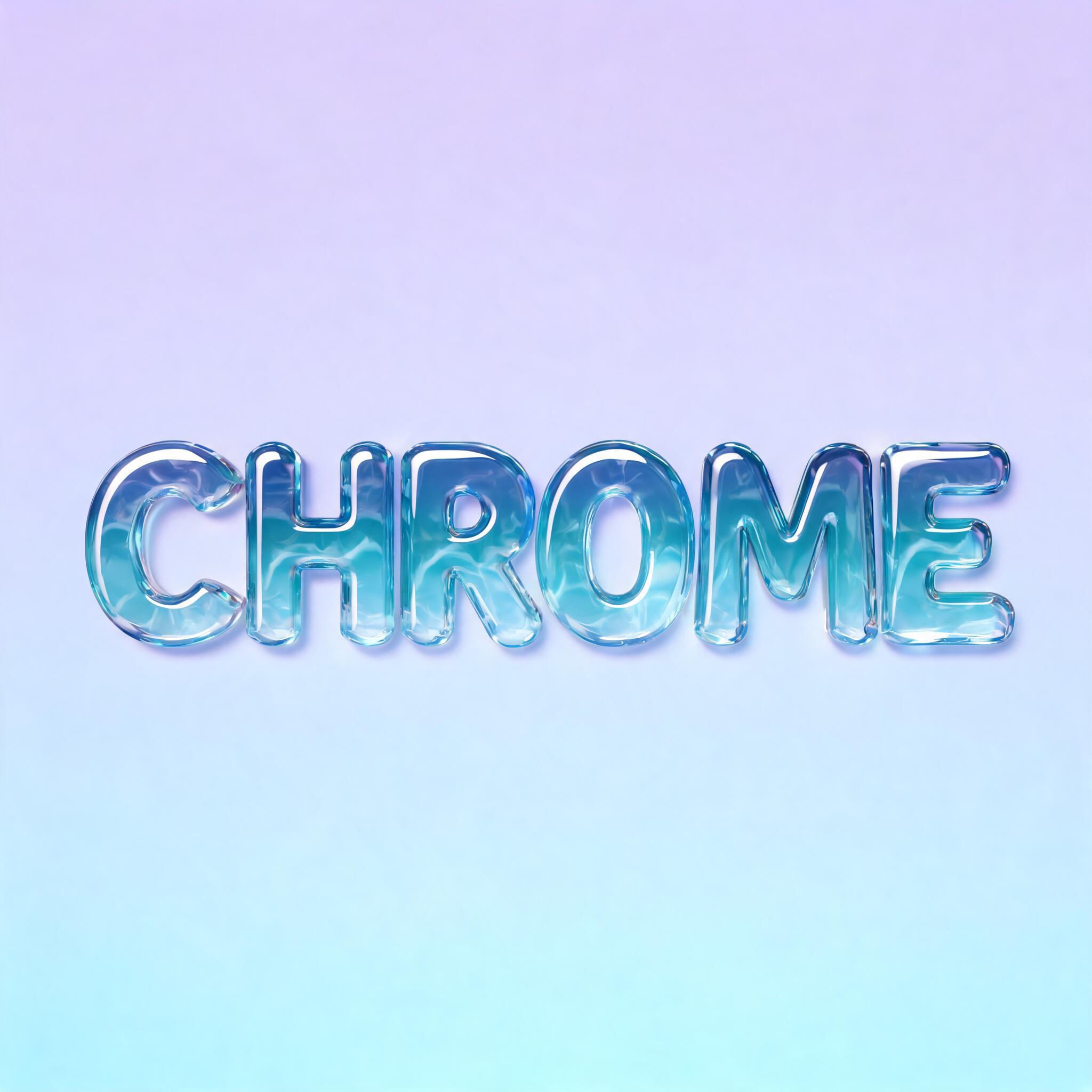 "CHROME" — Glass Liquid | AI Text Effect Generator