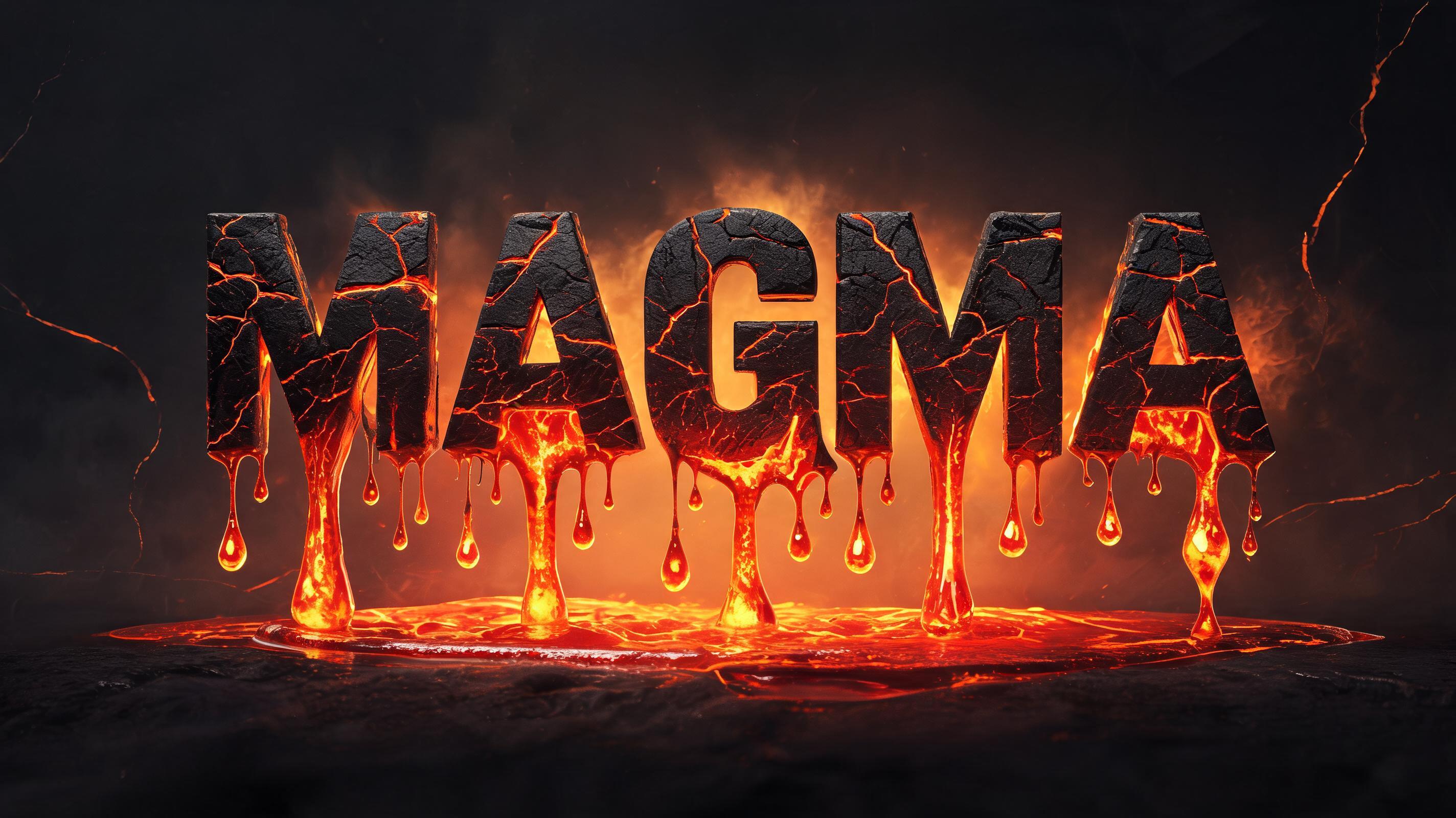"MAGMA" — Drip Font Melting | AI Text Effect Generator