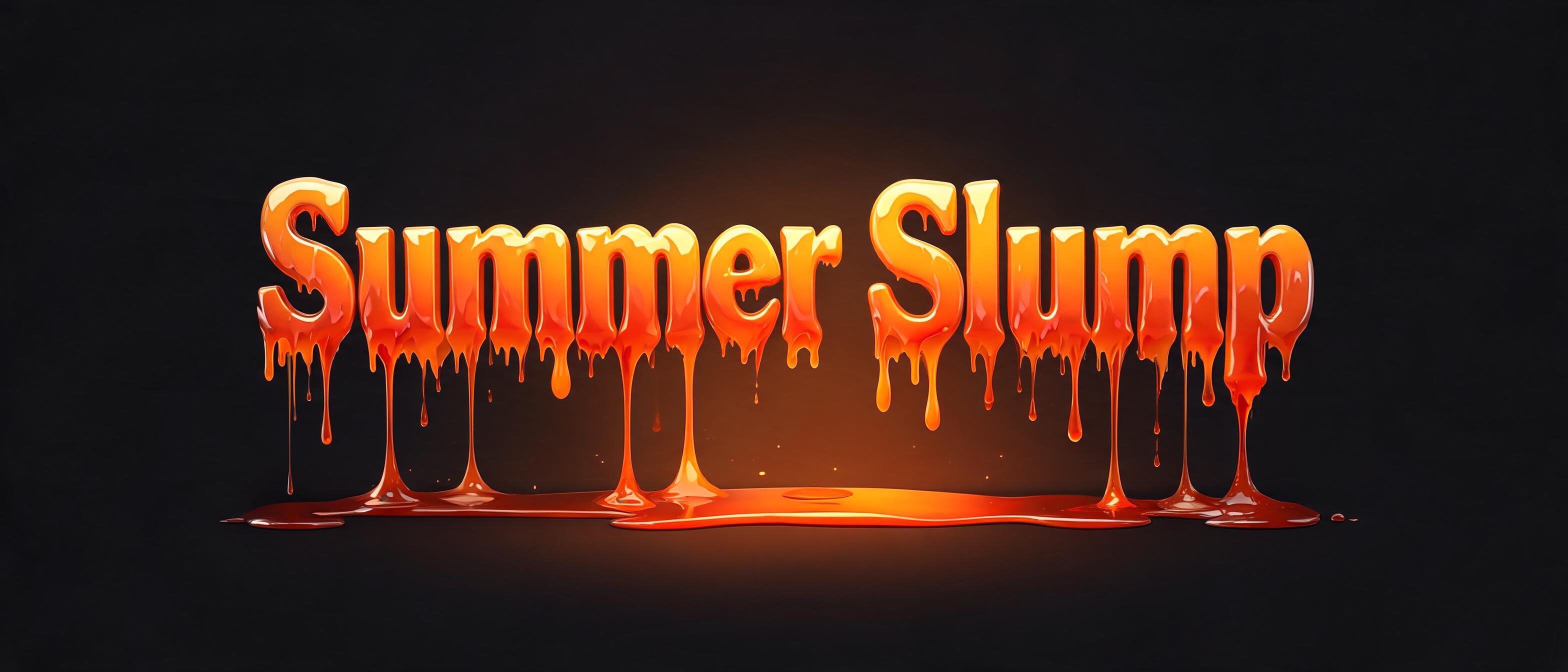 "Summer Slump" — Drip Font Melting | AI Text Effect Generator