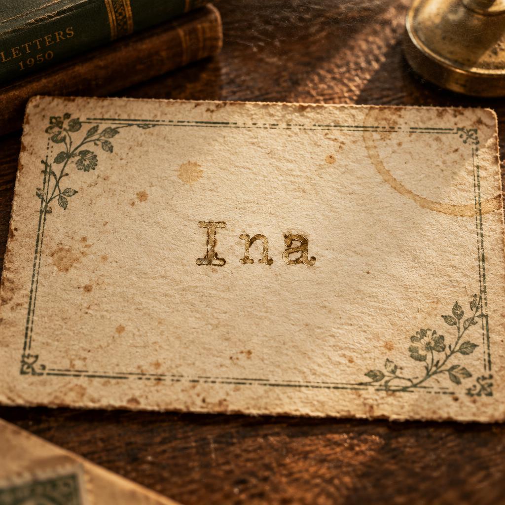 "Ina" — Vintage | AI Text Effect Generator
