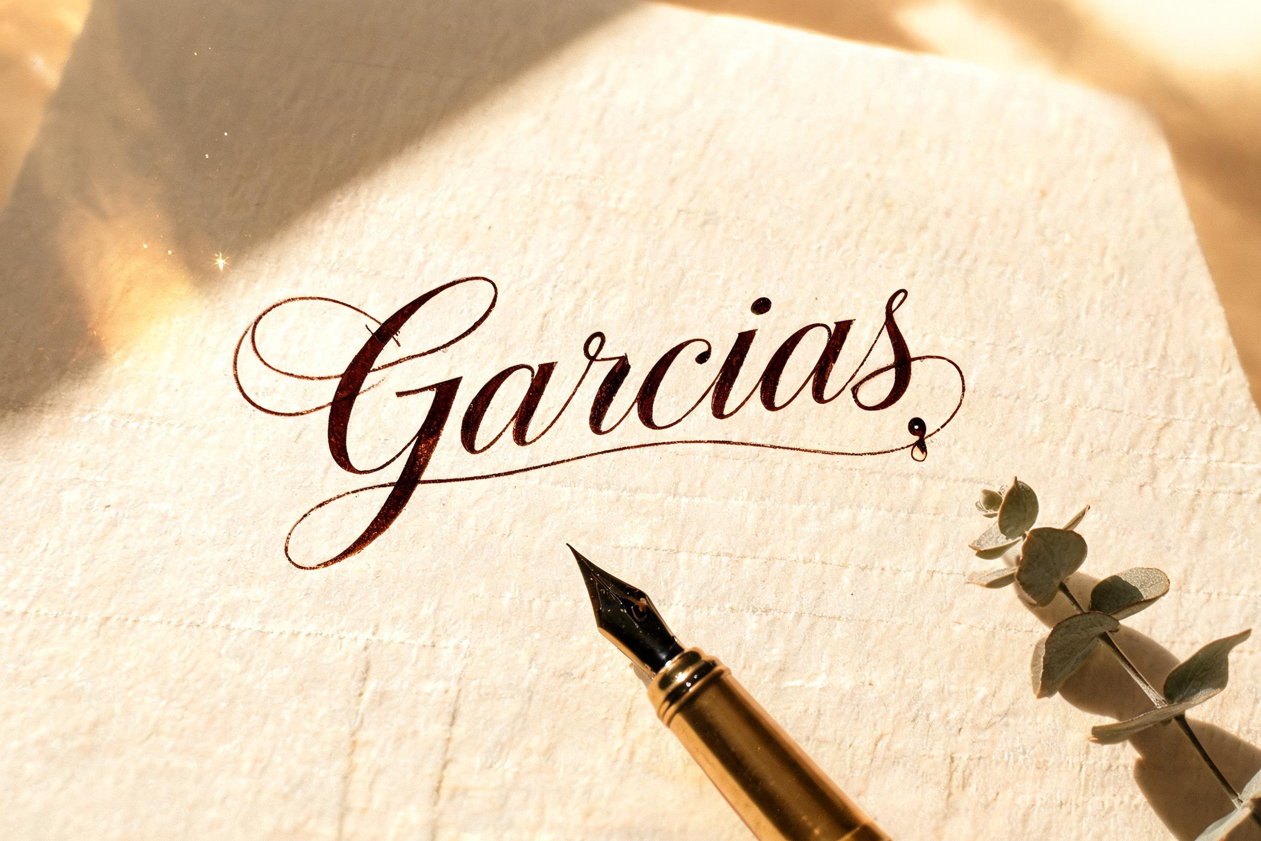 "Garcias" — Handwritten Script | AI Text Effect Generator