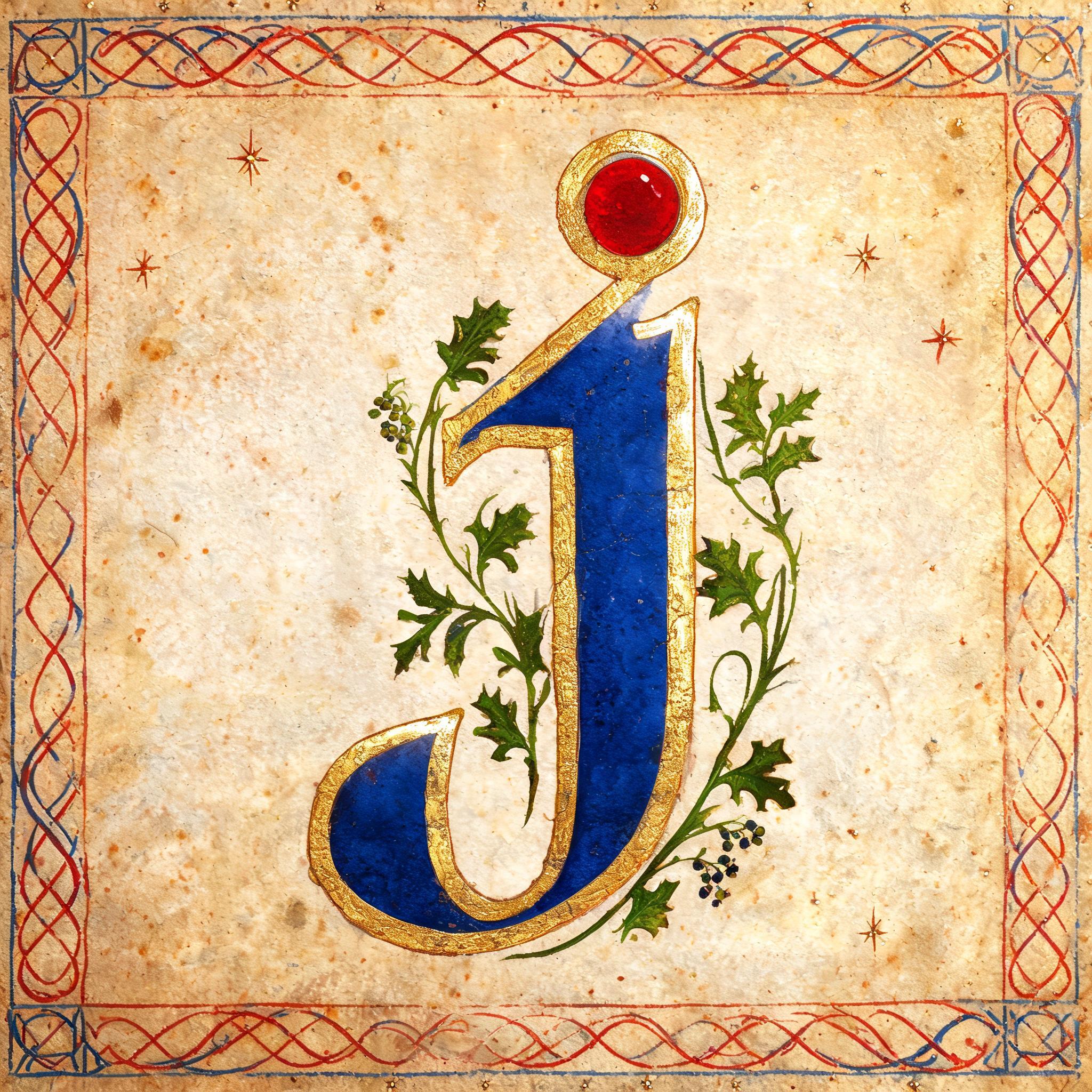 "j" — Medieval | AI Text Effect Generator
