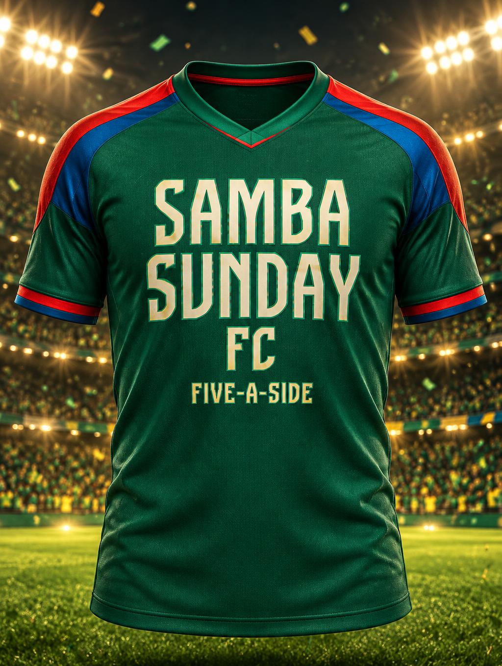 "SAMBA
SUNDAY
FC
FIVE-A-SIDE" — Sports Football | AI Text Effect Generator