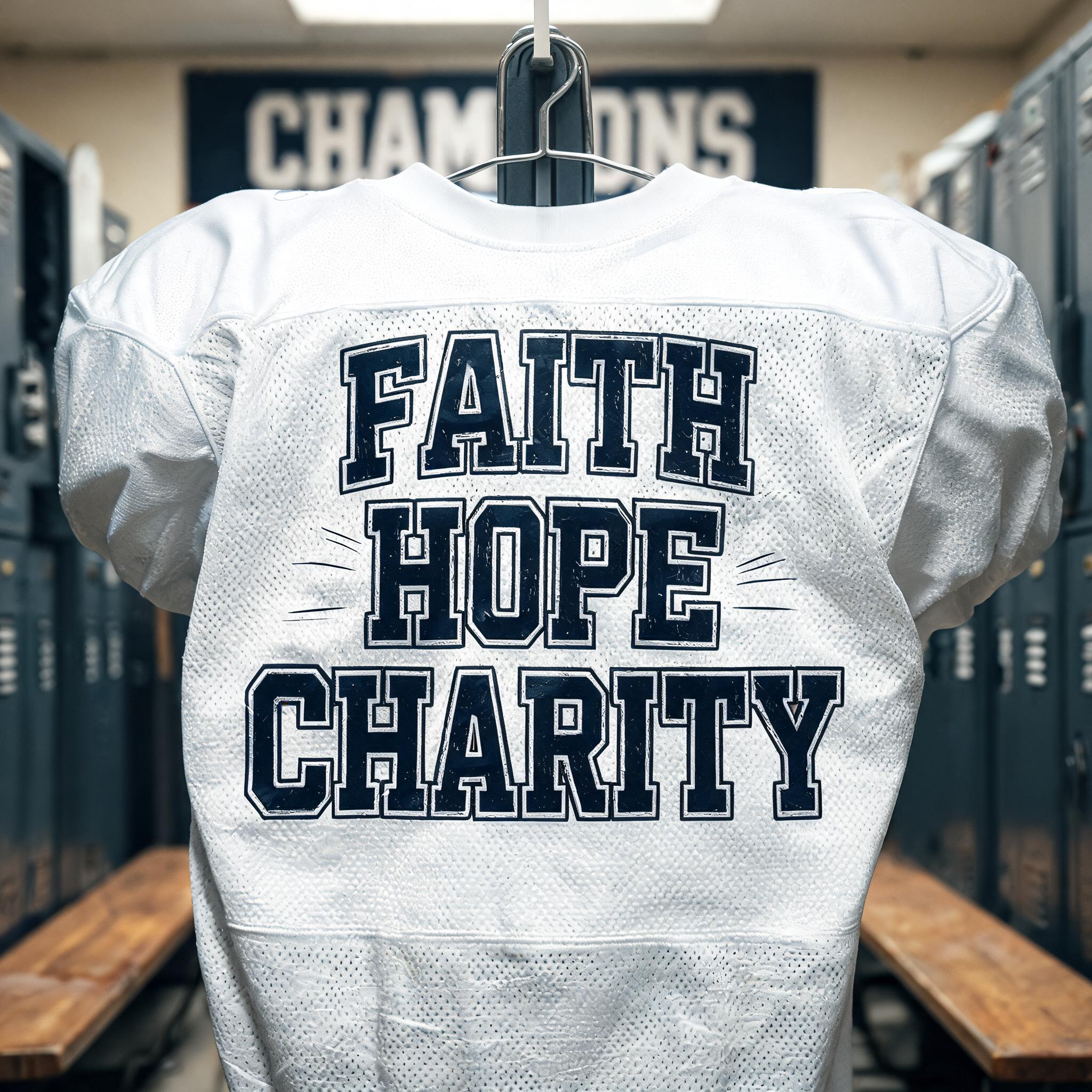 "FAITH HOPE CHARITY" — Sports | AI Text Effect Generator