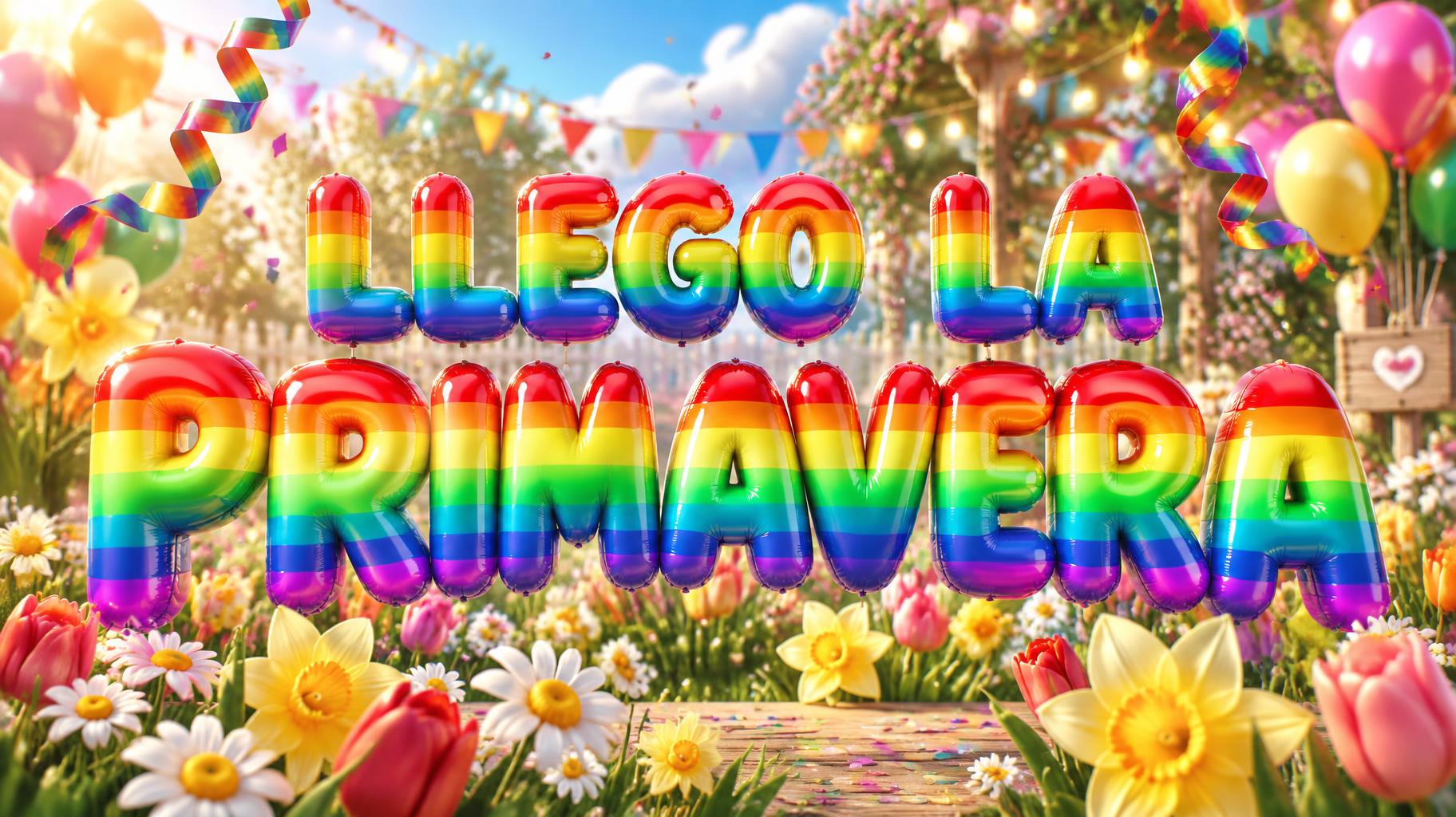 "LLEGO LA PRIMAVERA" — Rainbow | AI Text Effect Generator