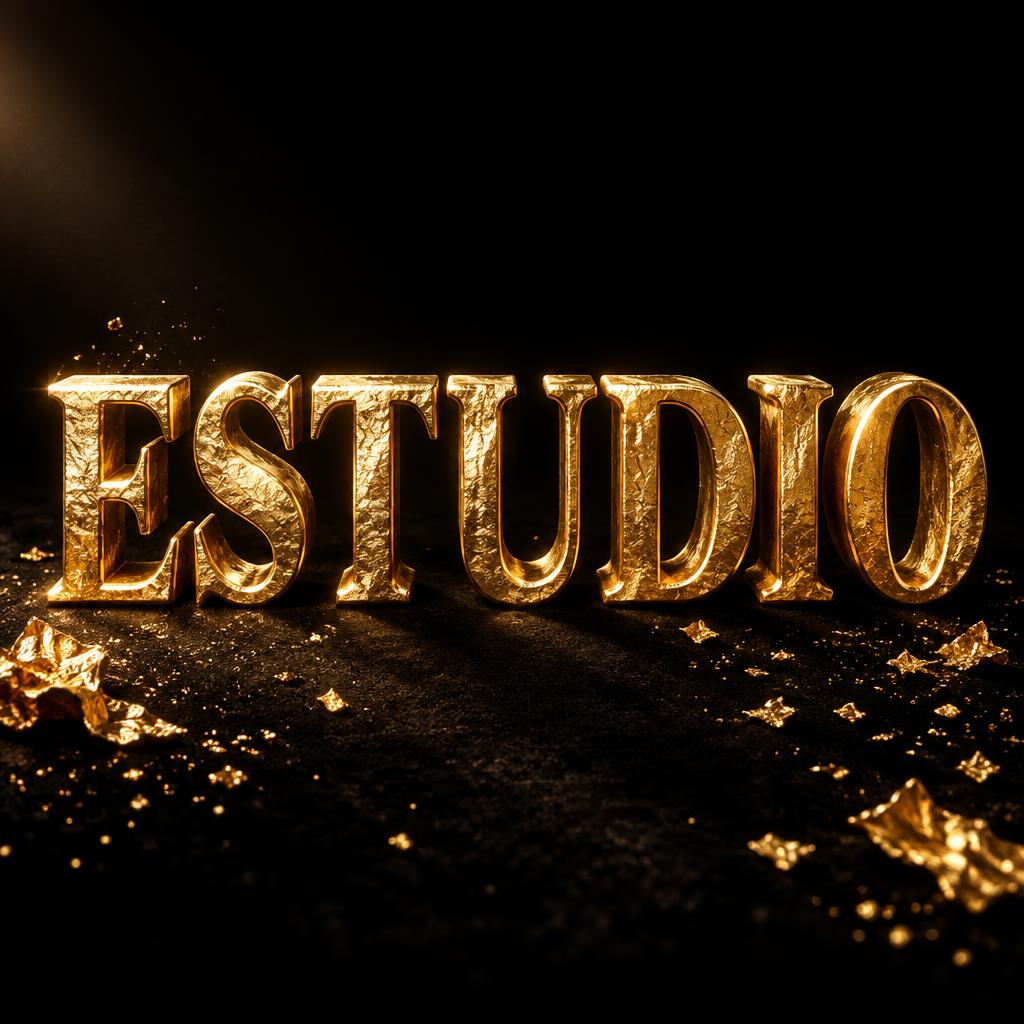 "ESTUDIO" — Luxury Gold | AI Text Effect Generator