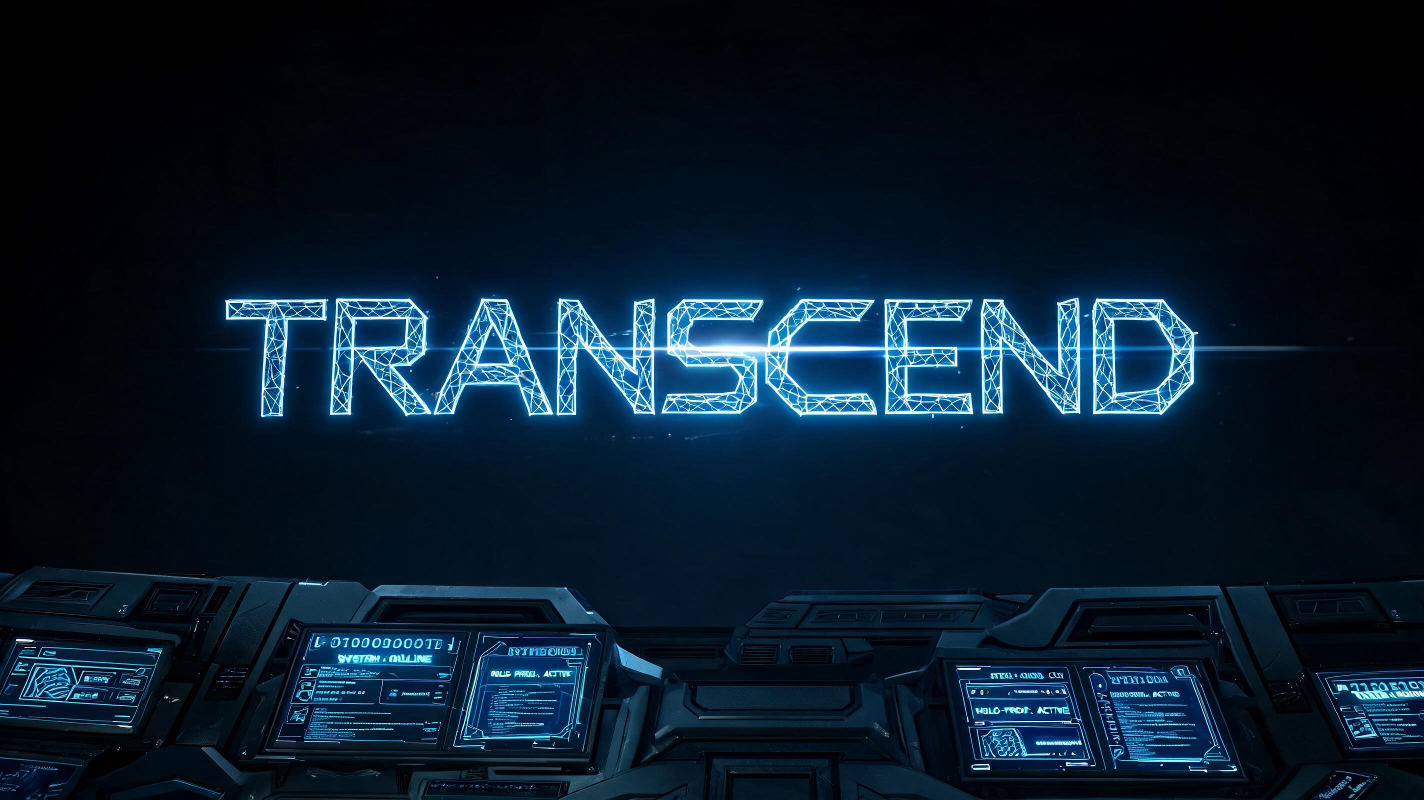 "TRANSCEND" — Futuristic | AI Text Effect Generator