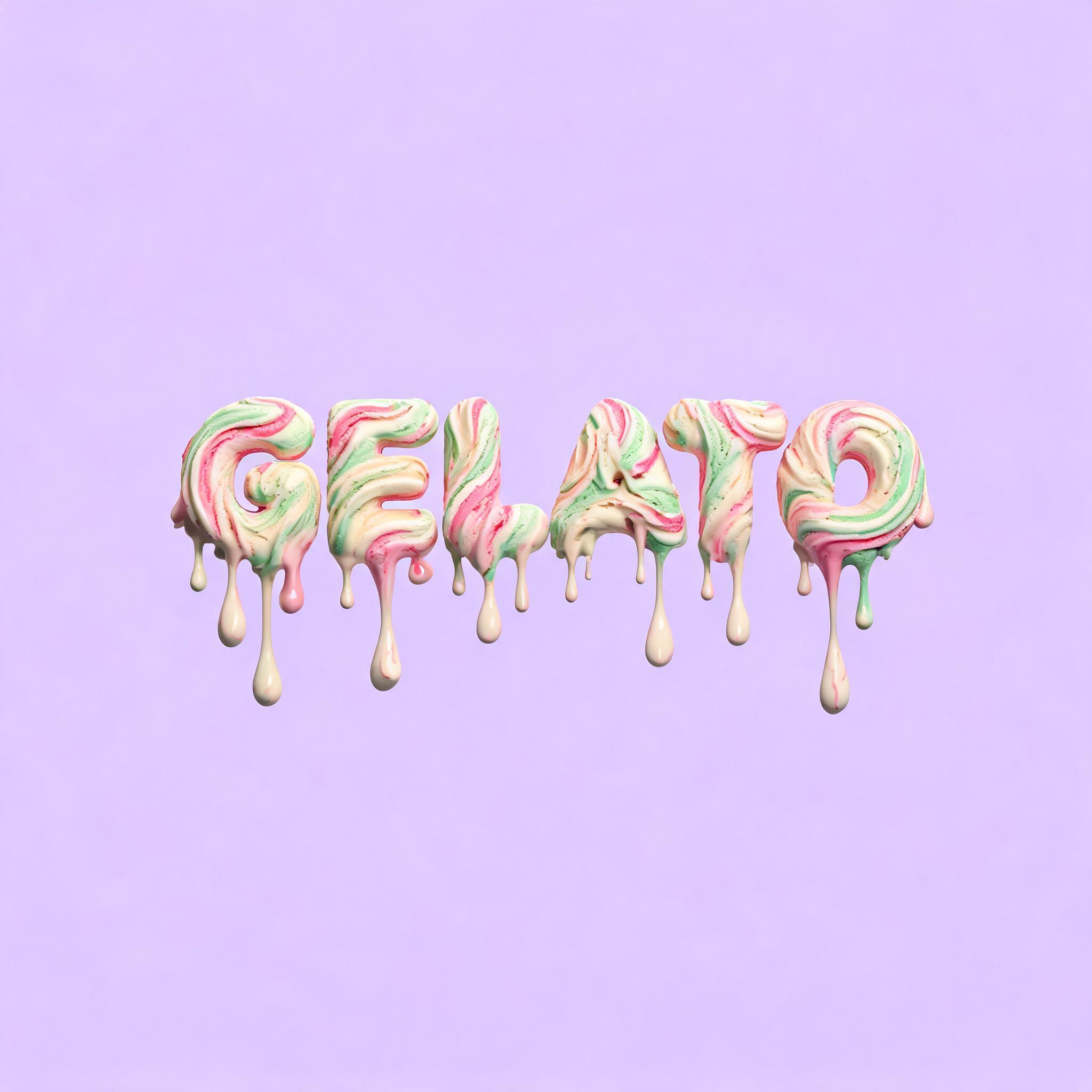 "Gelato" — Drip Font Ice | AI Text Effect Generator