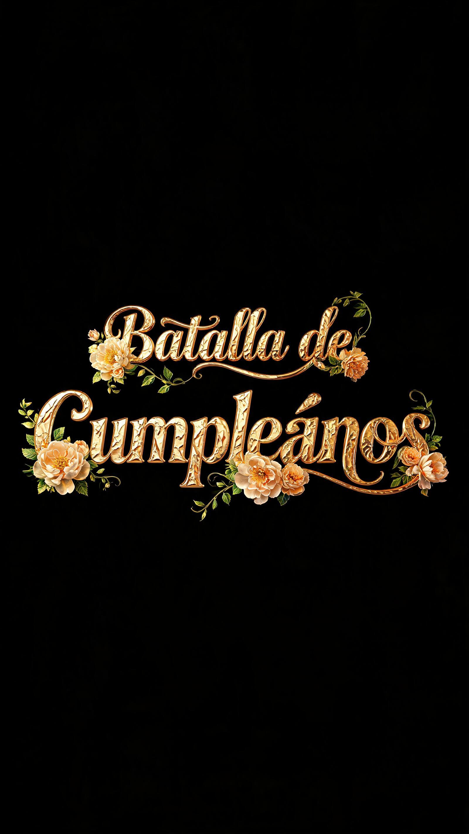 "Batalla de Cumpleaños" — Luxury Gold | AI Text Effect Generator
